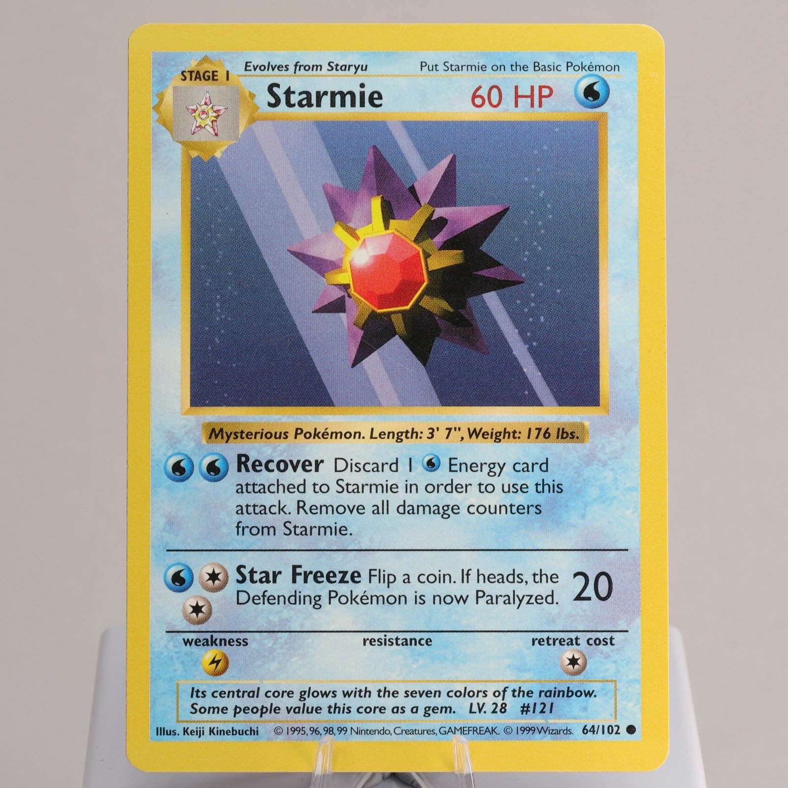 Pokemon TCG Starmie 64102 Base Set Common Shadowless WOTC 1999 EXC 168006227413 2