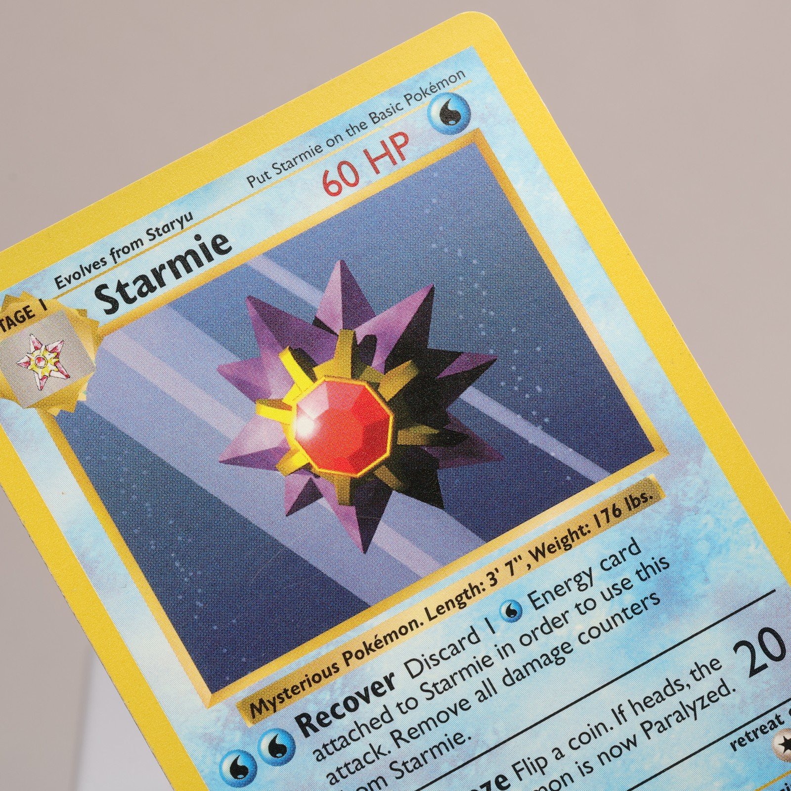 Pokemon TCG Starmie 64102 Base Set Common Shadowless WOTC 1999 EXC 168006227413