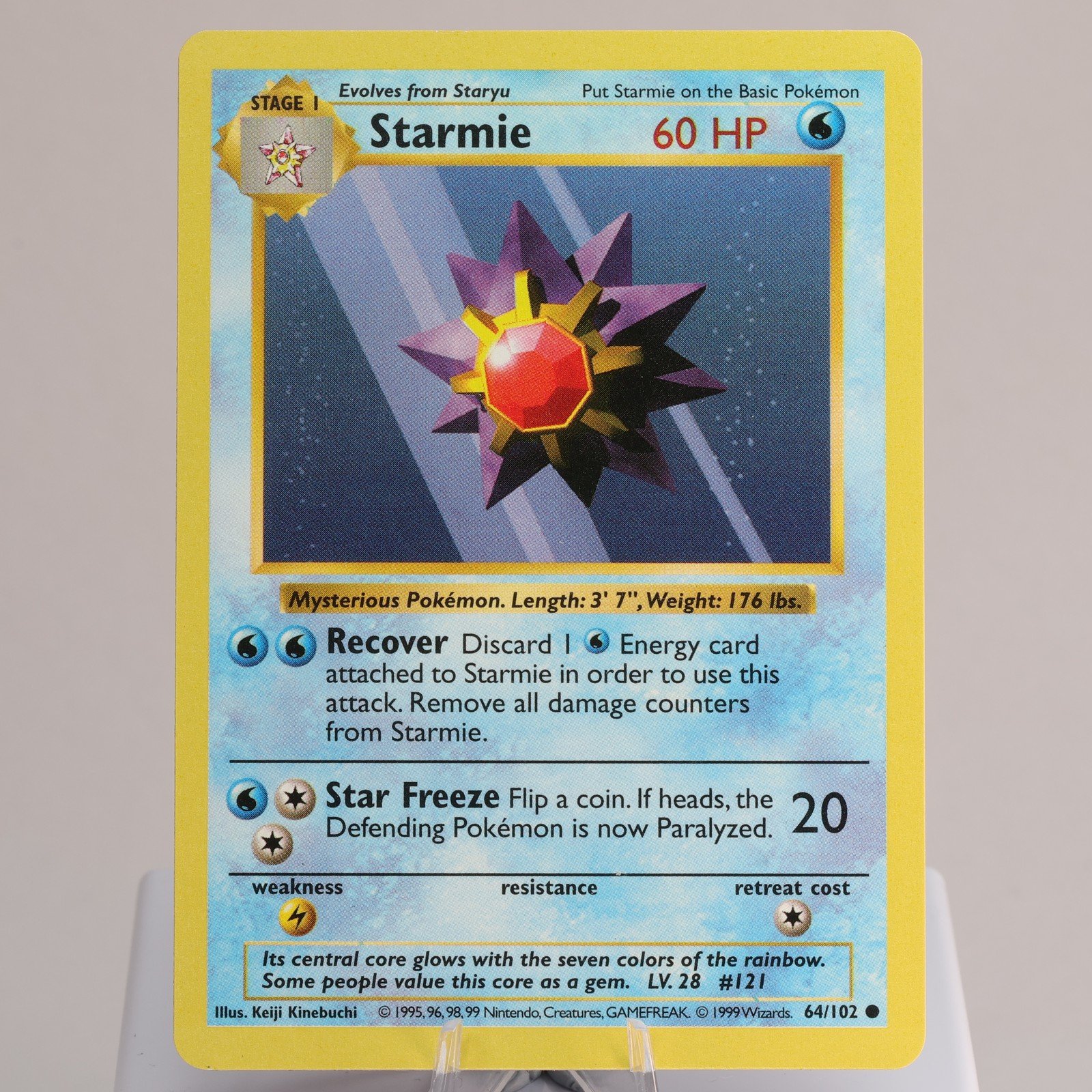 Pokemon TCG Starmie 64102 Base Set Common Shadowless WOTC 1999 NM 168006227403 2