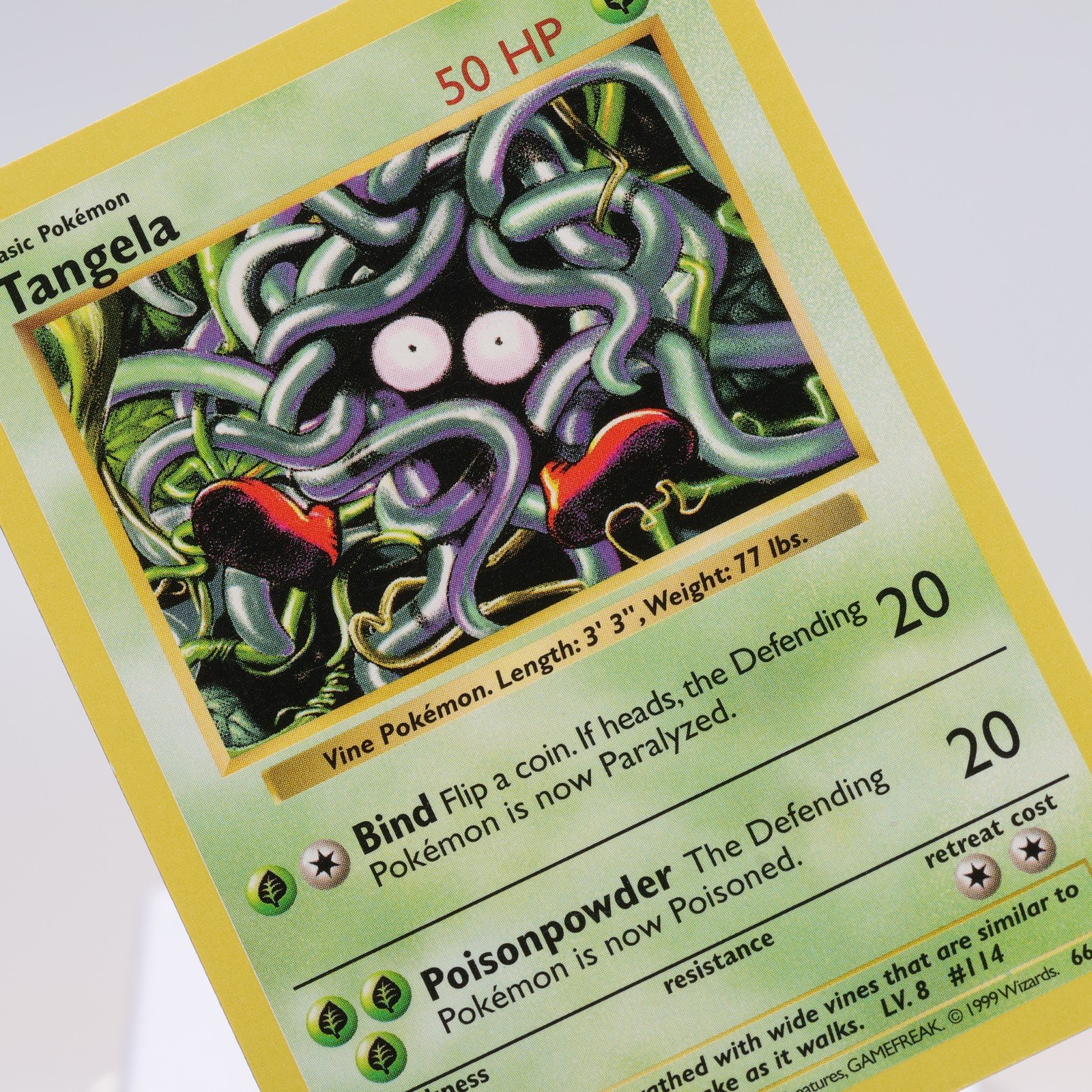 Pokemon TCG – Tangela 66/102 Base Set Common Shadowless WOTC 1999 – EXC/NM