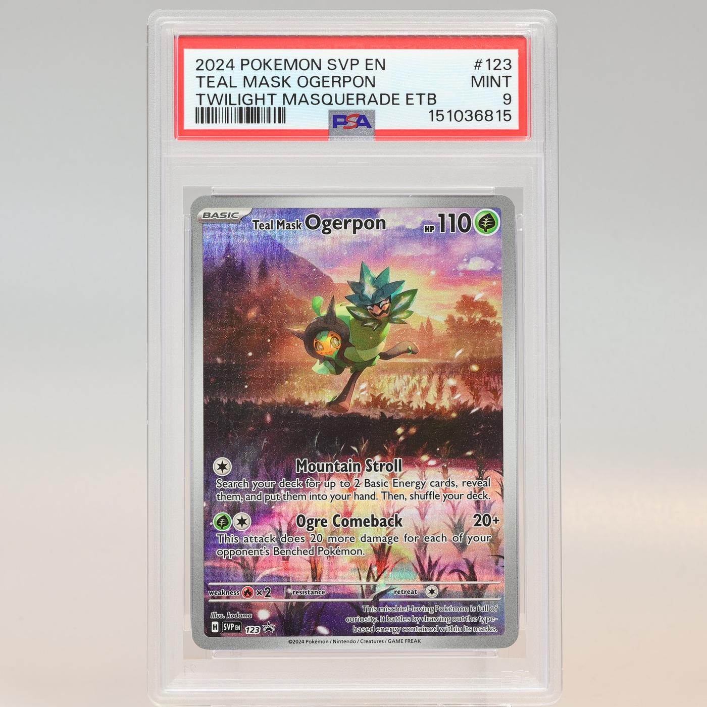 Pokemon TCG Teal Mask Ogerpon SVP Black Star Promos SVP123 PSA 9 MINT 168441076103 2