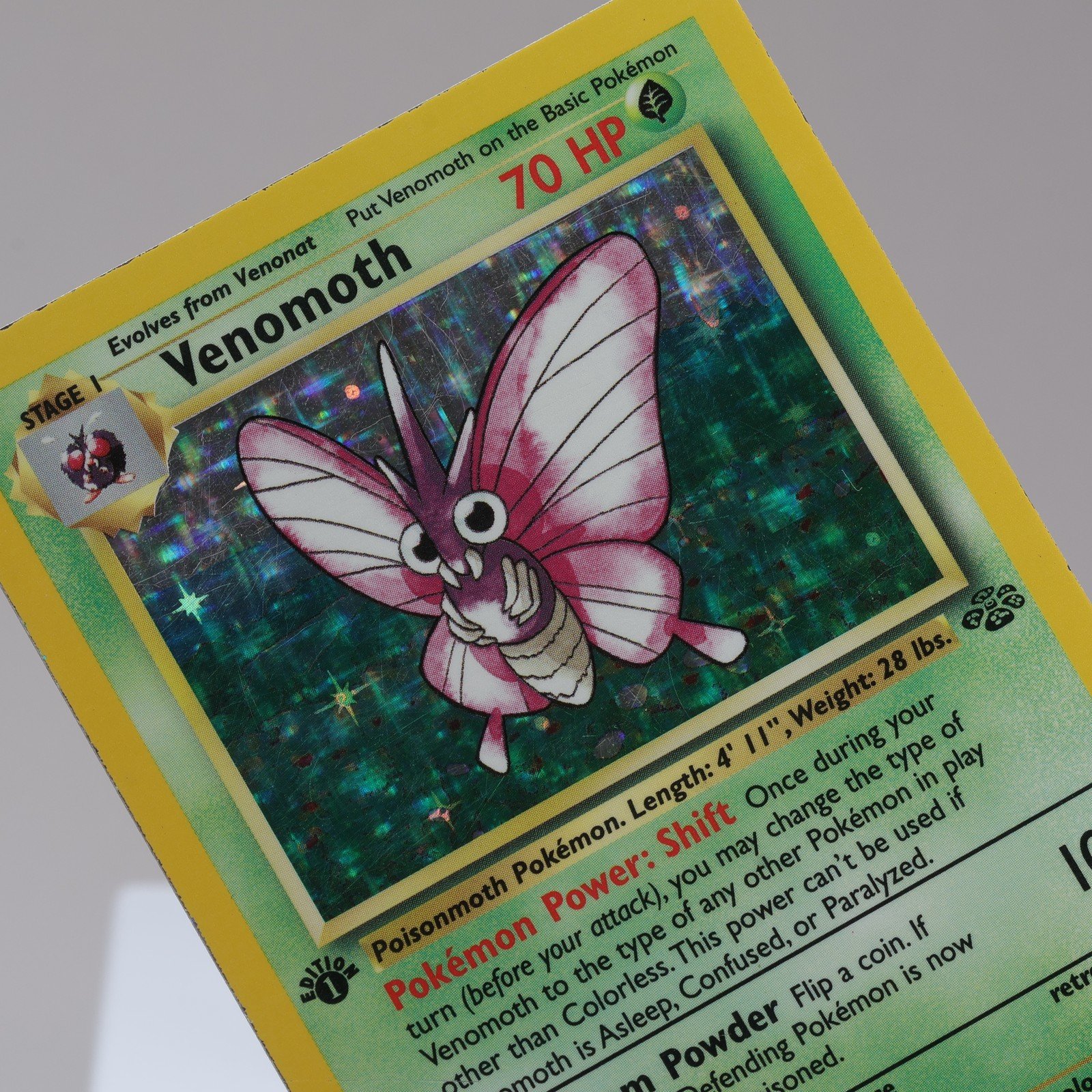 Pokemon TCG Venomoth 1364 Jungle Holo Rare 1st Edition WOTC 1999 MP 167950659103