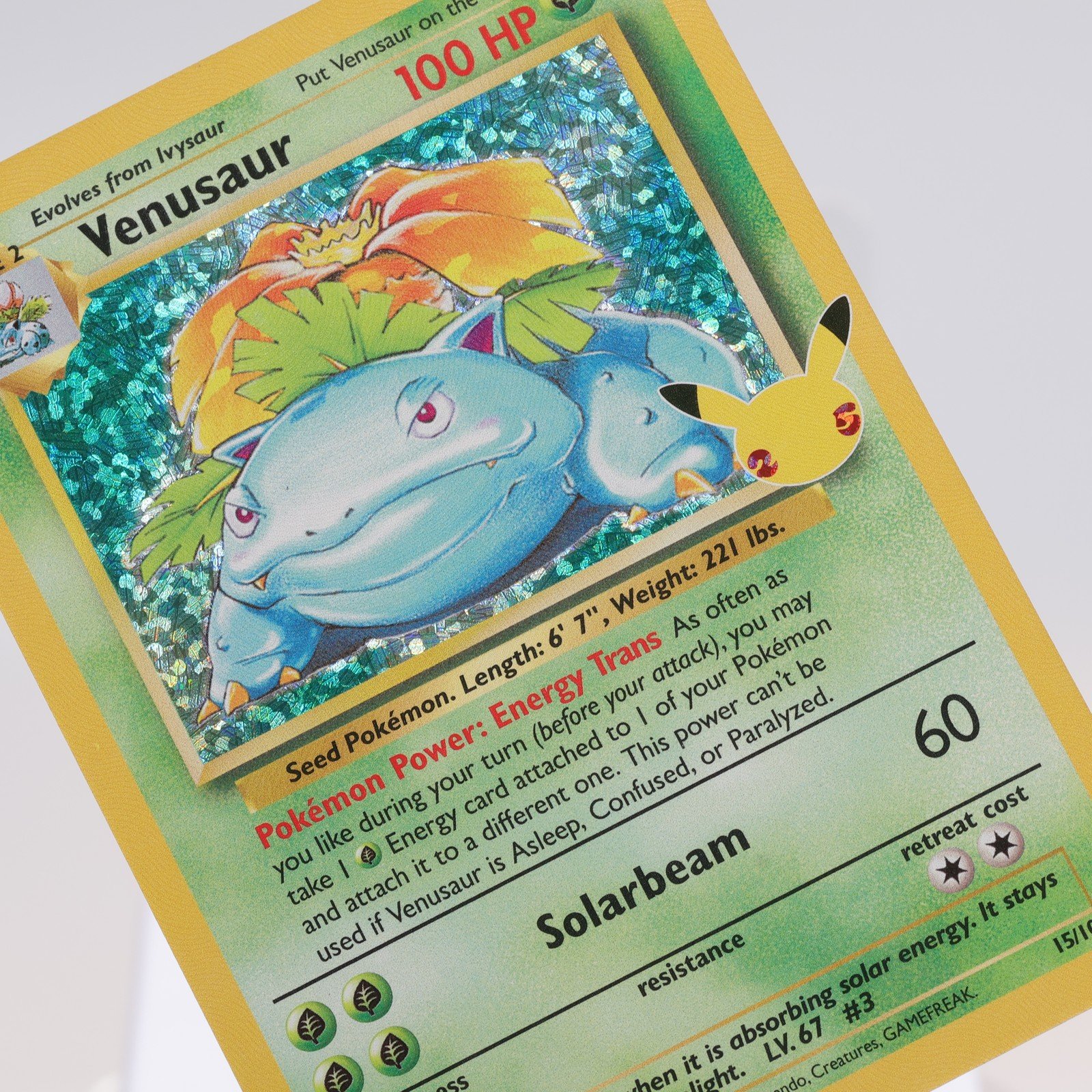 Pokémon TCG – Venusaur 15/102 – 2021 Pokémon Celebrations Classic Collection