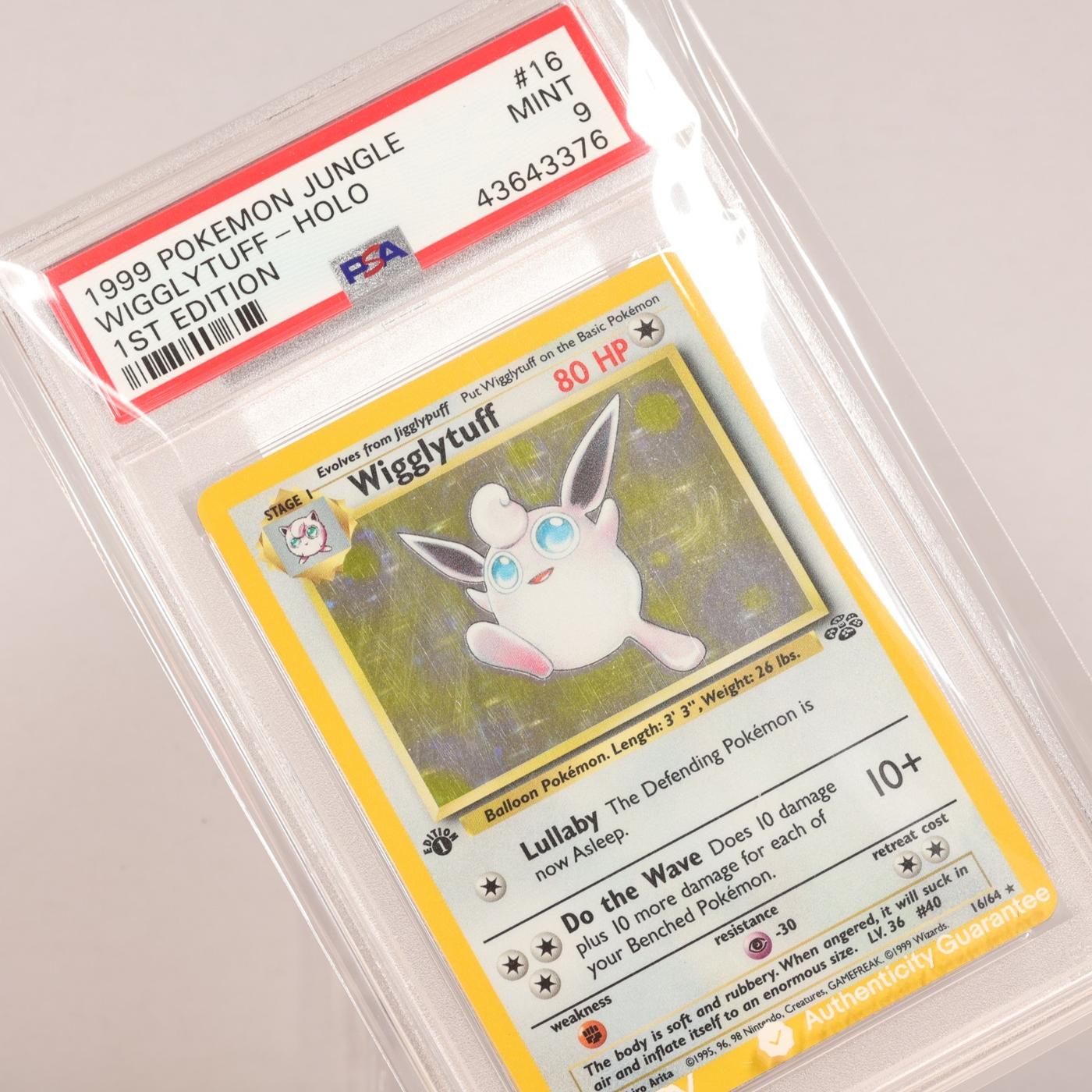 Pokemon TCG – Wigglytuff 16/64 Jungle Holo Rare 1st Edition – PSA 9 MINT