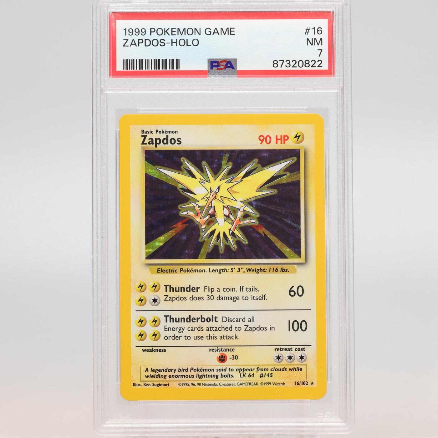 Pokemon TCG Zapdos 16102 Base Set Holo Rare PSA 7 NM 168407689373 2