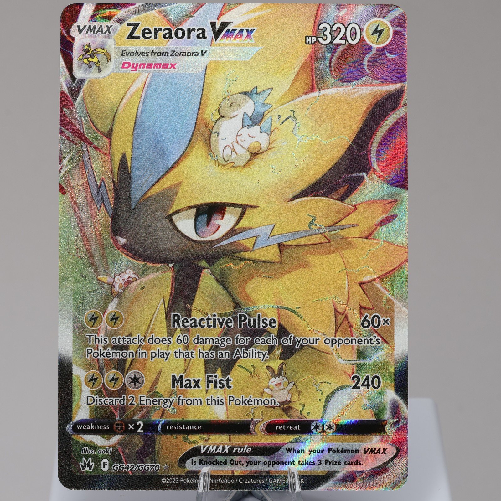 Pokemon TCG Zeraora VMAX GG42 Crown Zenith Trainer Gallery NM 167950659123 2
