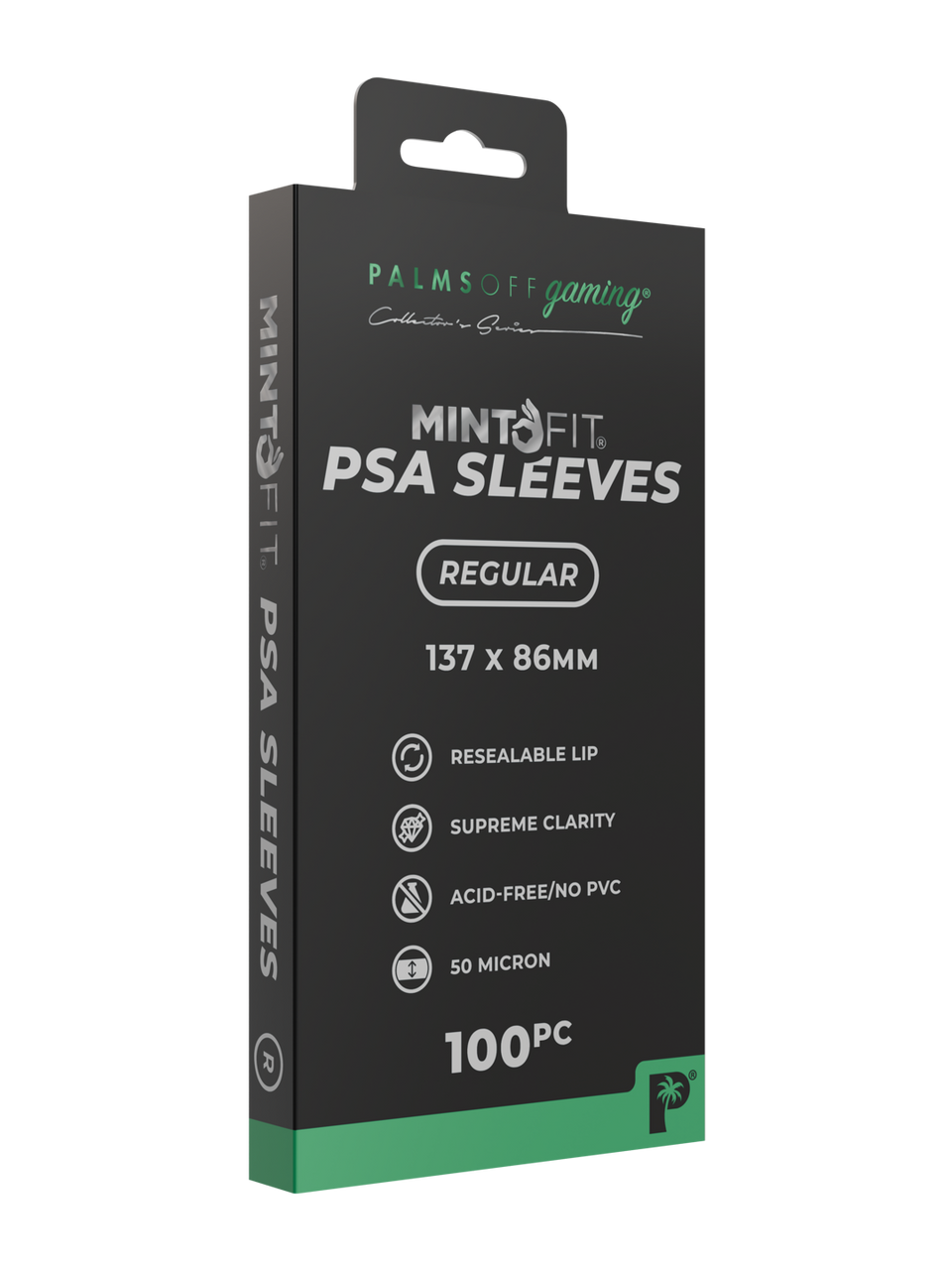 Palms Off Gaming PSA Graded Card Mint Fit Sleeves Regular 100pc 1 X Pack 168620155444