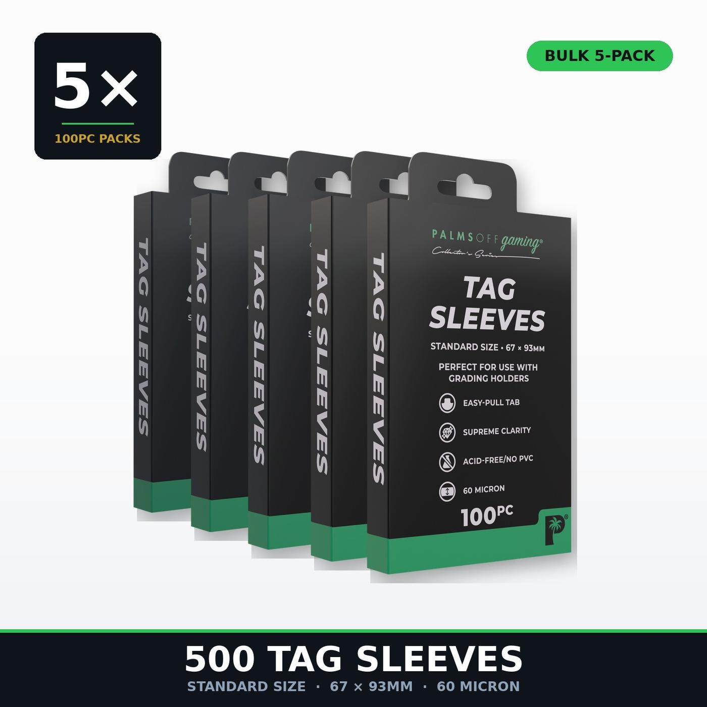 Palms Off Gaming Tag Sleeves Regular 60icron 500pc 5 X Pack 168593469934