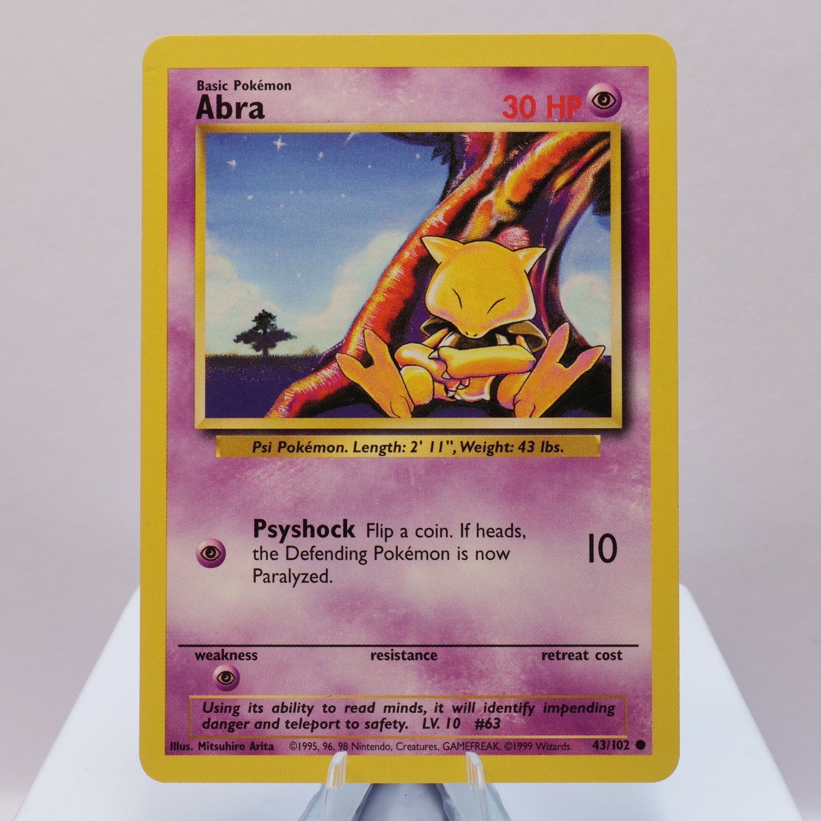 Pokemon TCG Abra 43102 Base Set Common WOTC 1999 EXCNM 167710747784 2