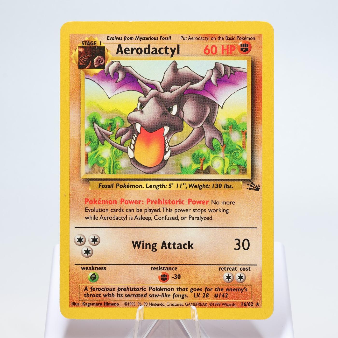 Pokemon TCG Aerodactyl 1662 Fossil Rare WOTC EXC 168325203374 2
