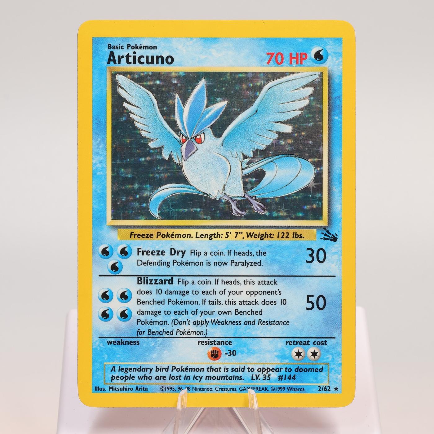 Pokemon TCG Articuno 262 Fossil Holo Rare WOTC LP 168411843604 2