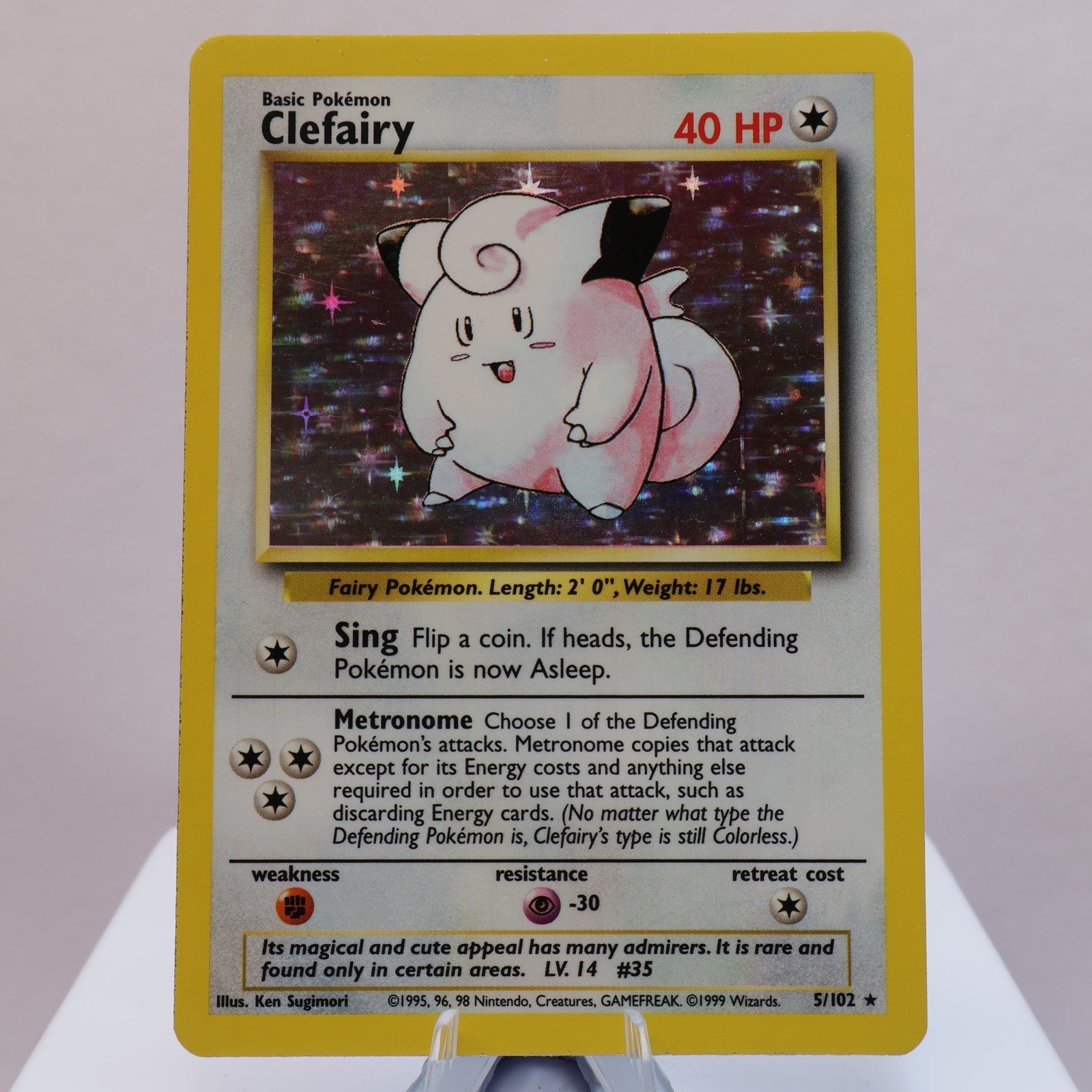 Pokemon TCG Clefairy 5102 Base Set Holo Rare WOTC 1999 EXCNM 167830364474 2