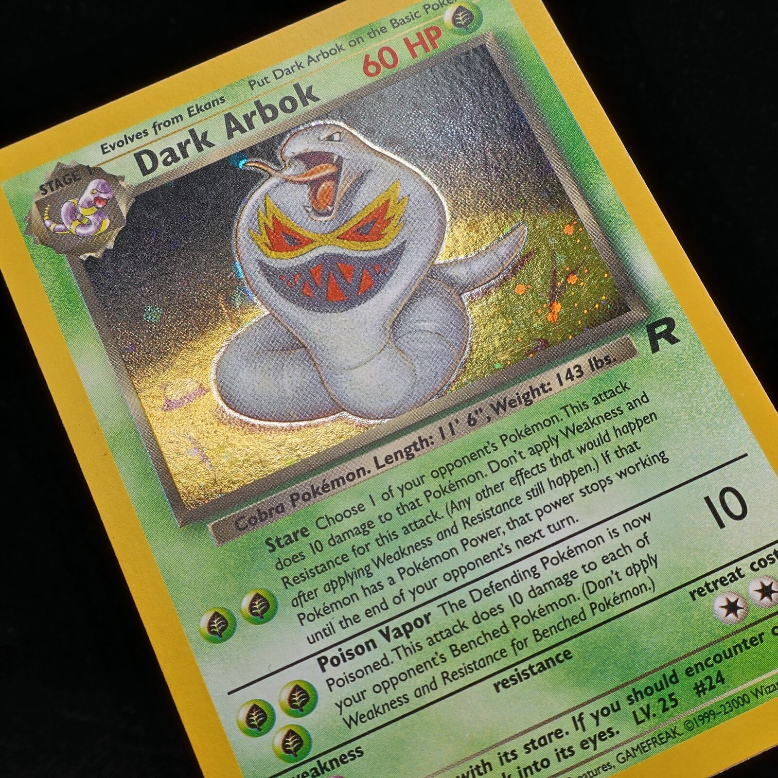 Pokemon TCG – Dark Arbok 2/82 Team Rocket  Holo Rare WOTC 1999 – LP