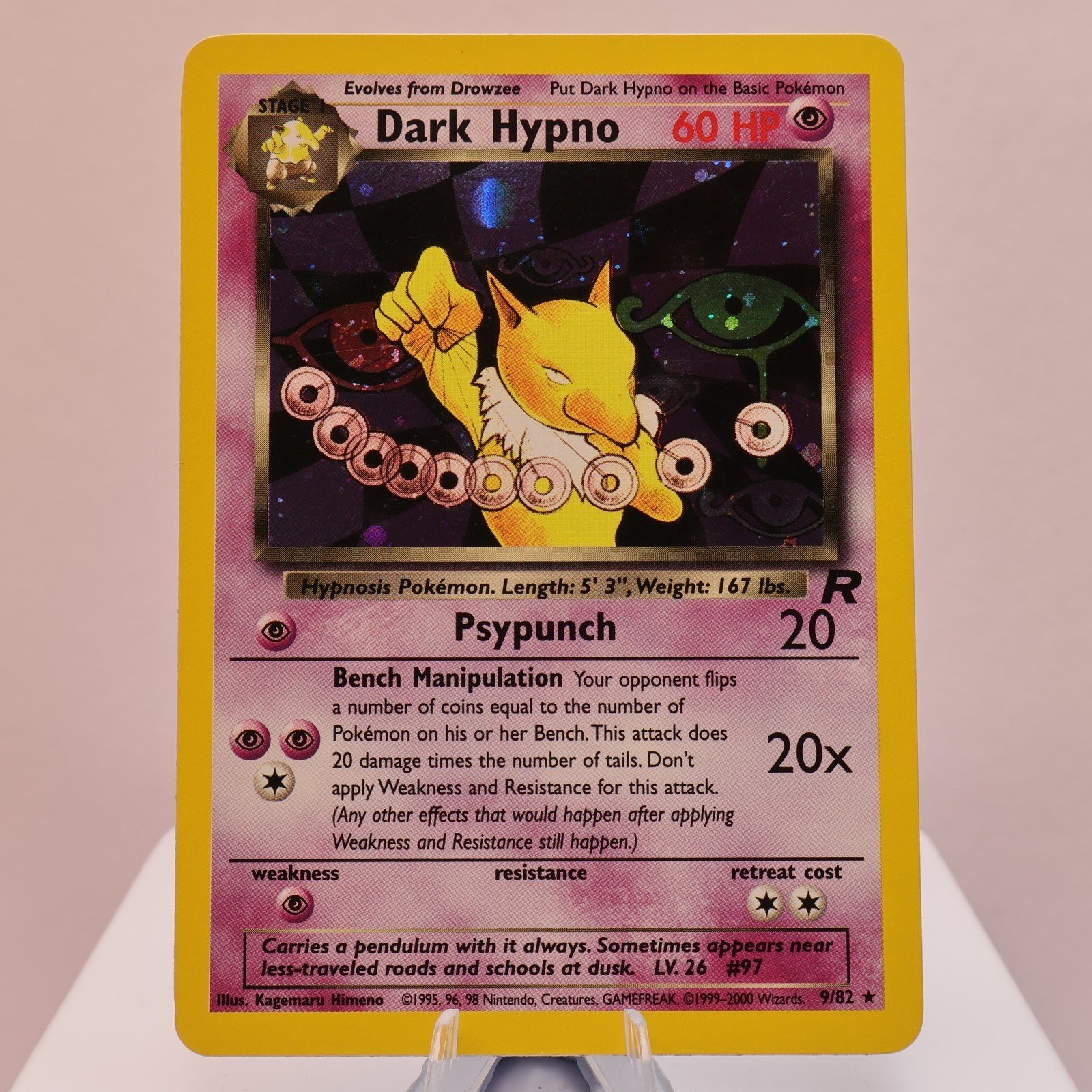 Pokemon TCG Dark Hypno 982 Team Rocket Holo Rare WOTC 1999 EXCNM 167830364494 2