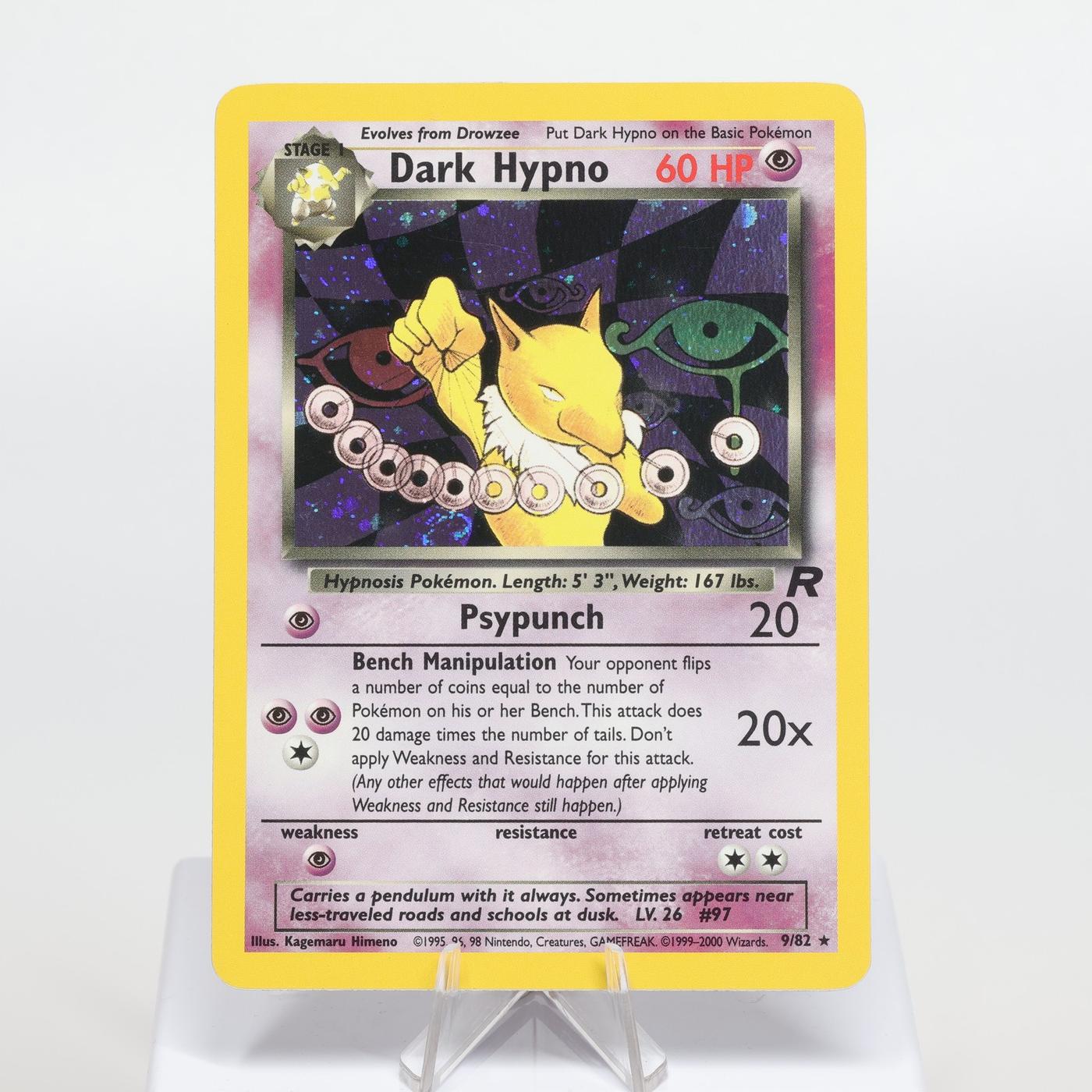Pokemon TCG Dark Hypno 982 Team Rocket Holo Rare WOTC EXCNM 168220700204 2