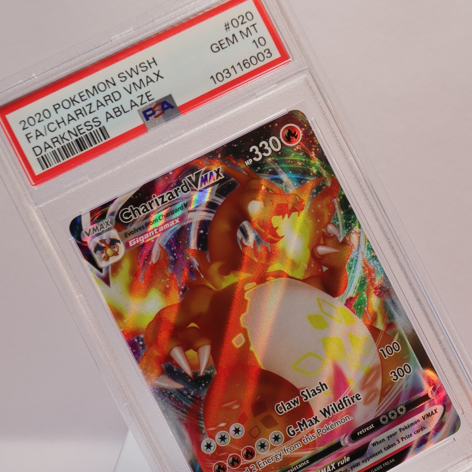 Pokemon TCG – Darkness Ablaze 020 FA Charizard Vmax – PSA 10 GEM MT