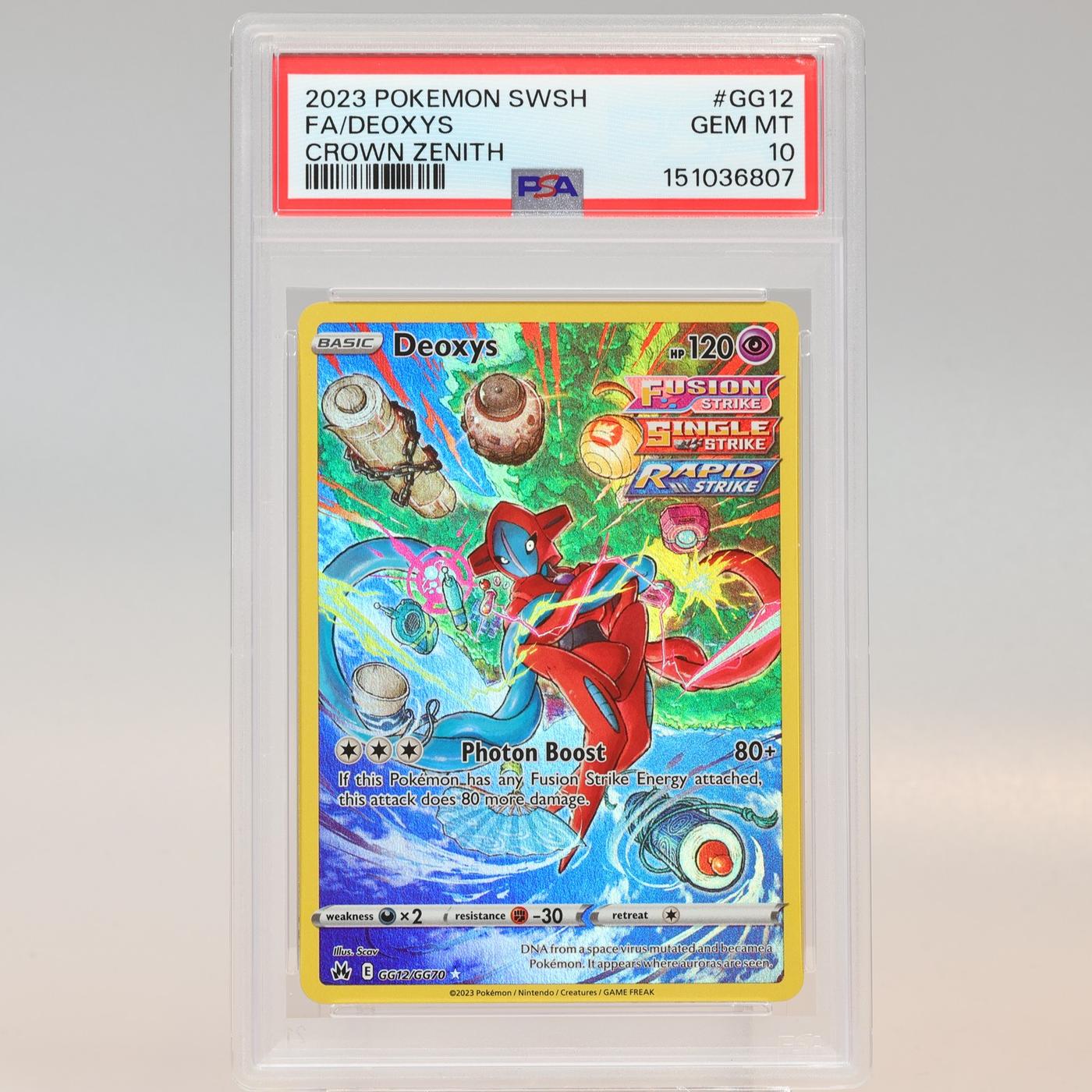 Pokemon TCG Deoxys GG12GG70 Crown Zenith Trainer Gallery PSA 10 GEM MT 168441076154 2