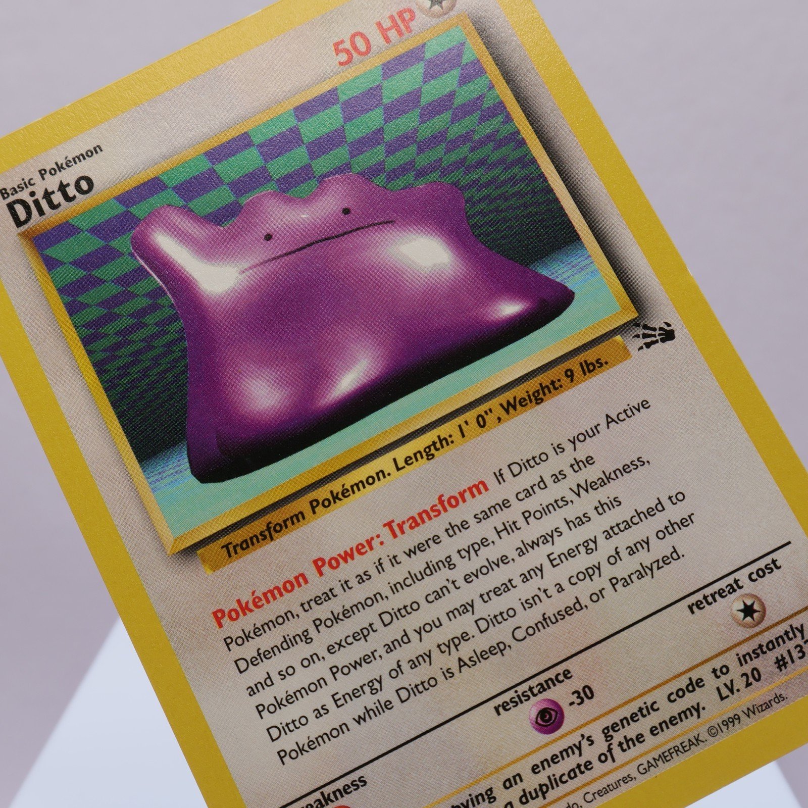 Pokemon TCG – Ditto 18/62 Fossil Rare  WOTC 1999 – EXC/NM