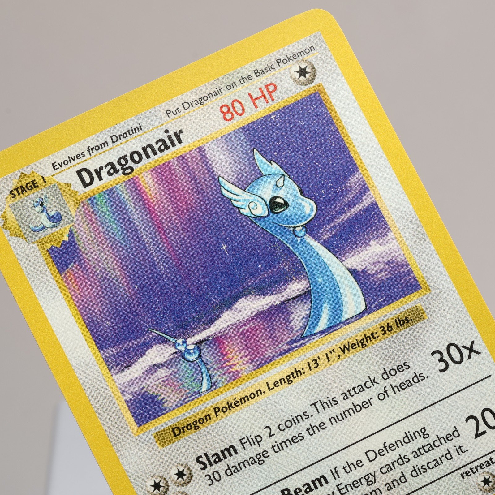 Pokemon TCG – Dragonair 18/102 Base Set Rare Shadowless WOTC 1999 – EXC