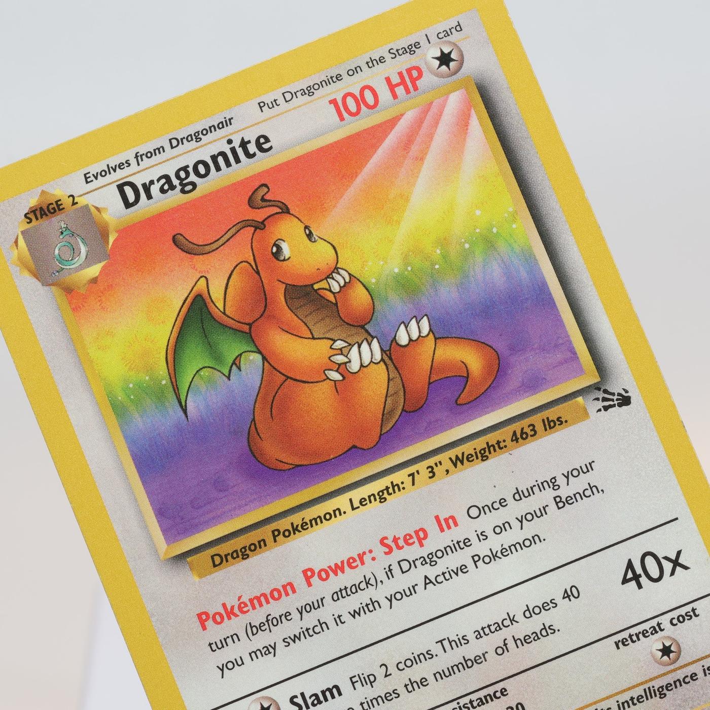 Pokemon TCG Dragonite 1962 Fossil Rare WOTC MP 168205418444