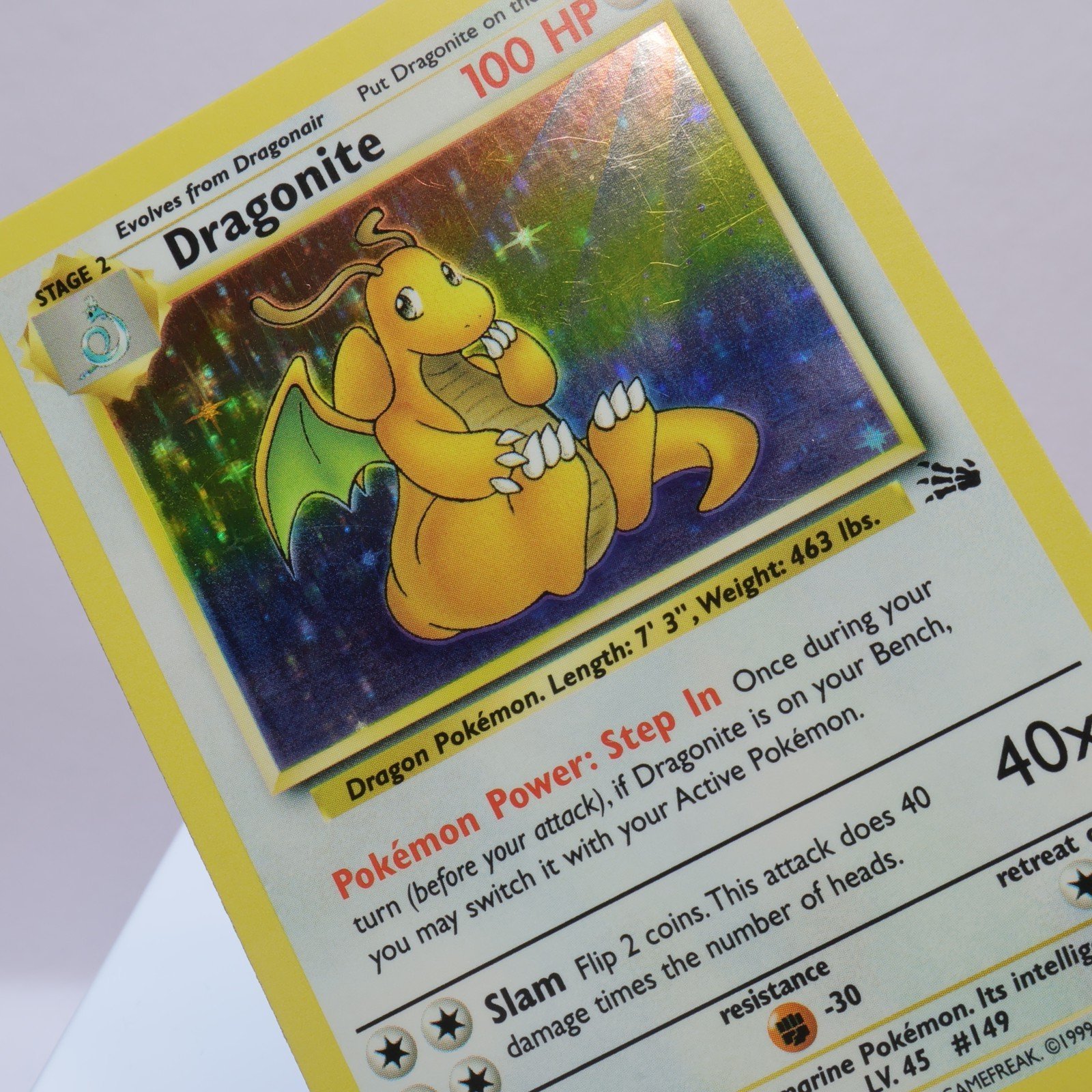 Pokemon TCG – Dragonite 4/62 Fossil Holo Rare  WOTC 1999 – LP