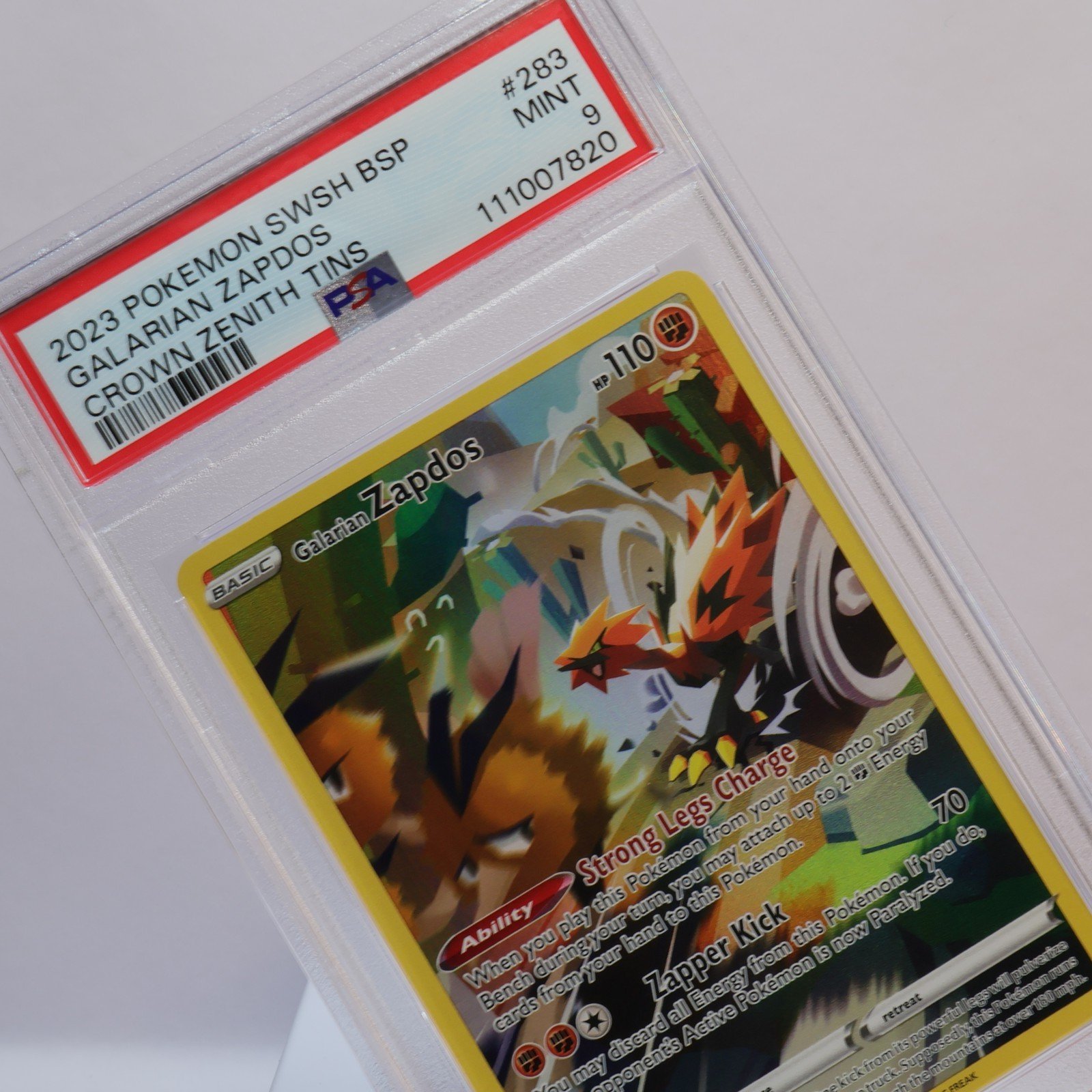 Pokemon TCG – Galarian Zapdos SWSH283  Black Star Promo – PSA 9 MINT
