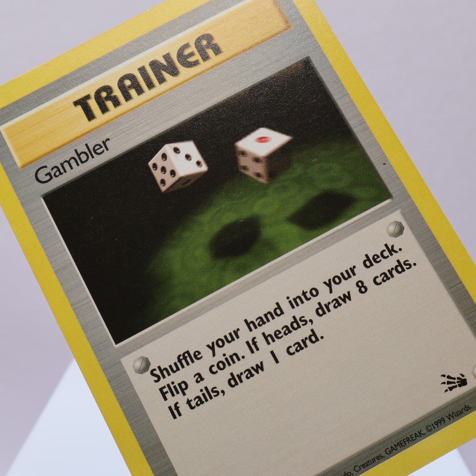 Pokemon TCG – Gambler 60/62 Fossil Common  WOTC 1999 – EXC/NM
