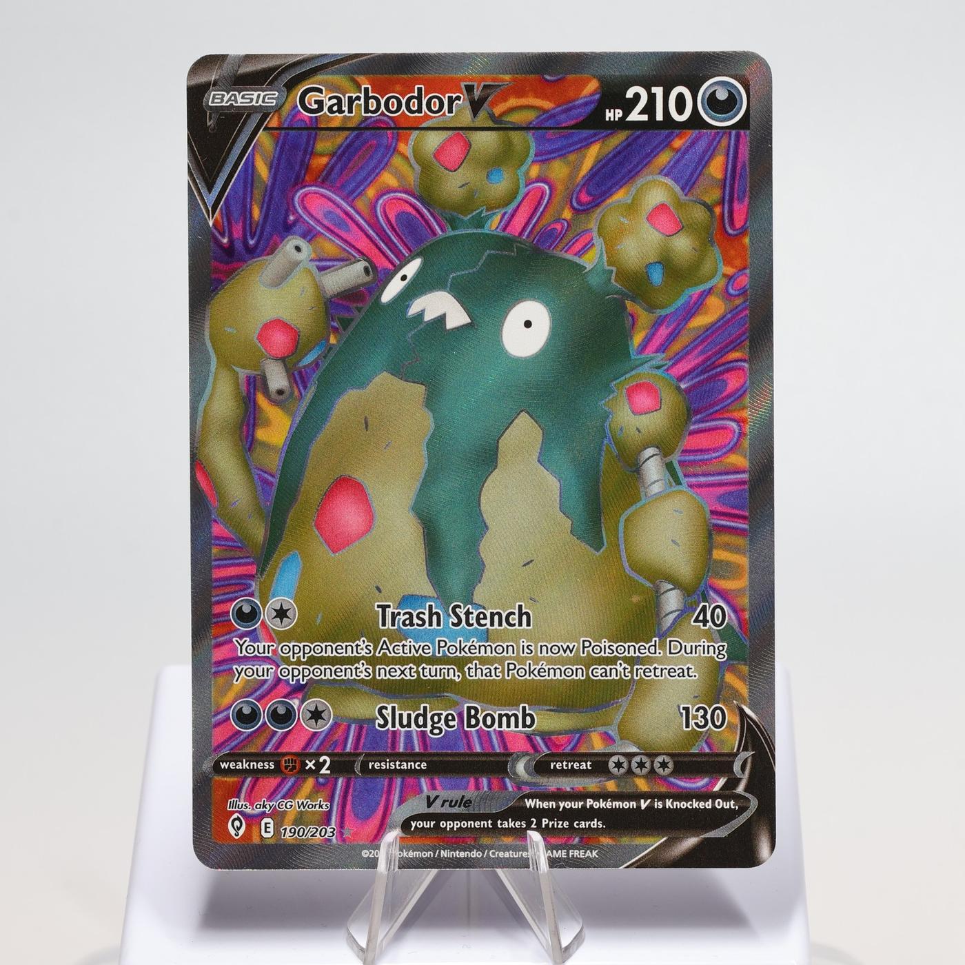 Pokemon TCG Garbodor V 190203 Evolving Skies Full Art NM 168287250394 2