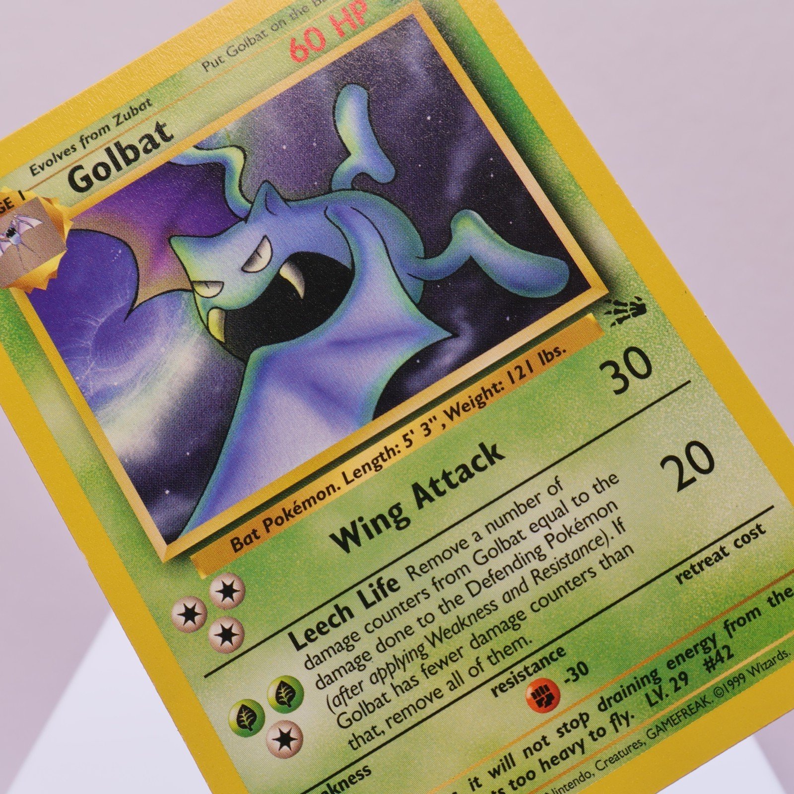 Pokemon TCG – Golbat 34/62 Fossil Uncommon  WOTC 1999 – EXC/NM
