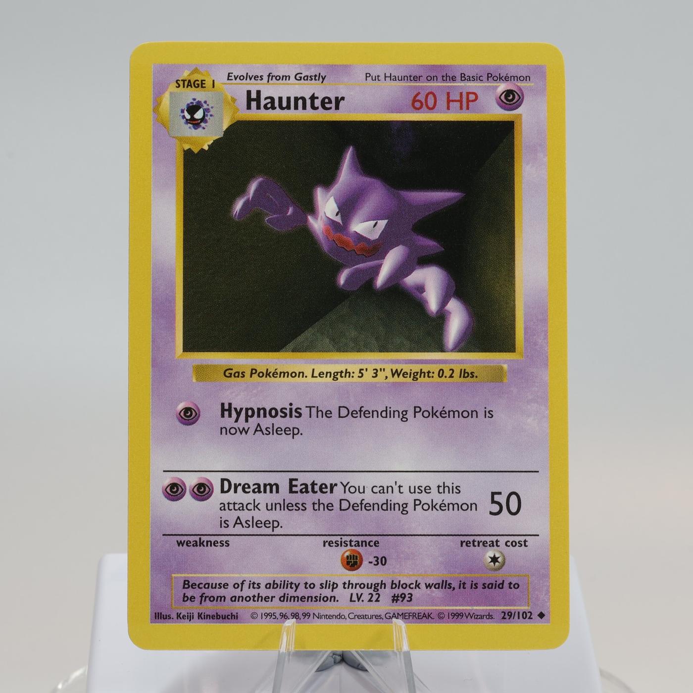 Pokemon TCG Haunter 29102 Base Set Uncommon Shadowless WOTC 1999 EXCNM 168144948174 2