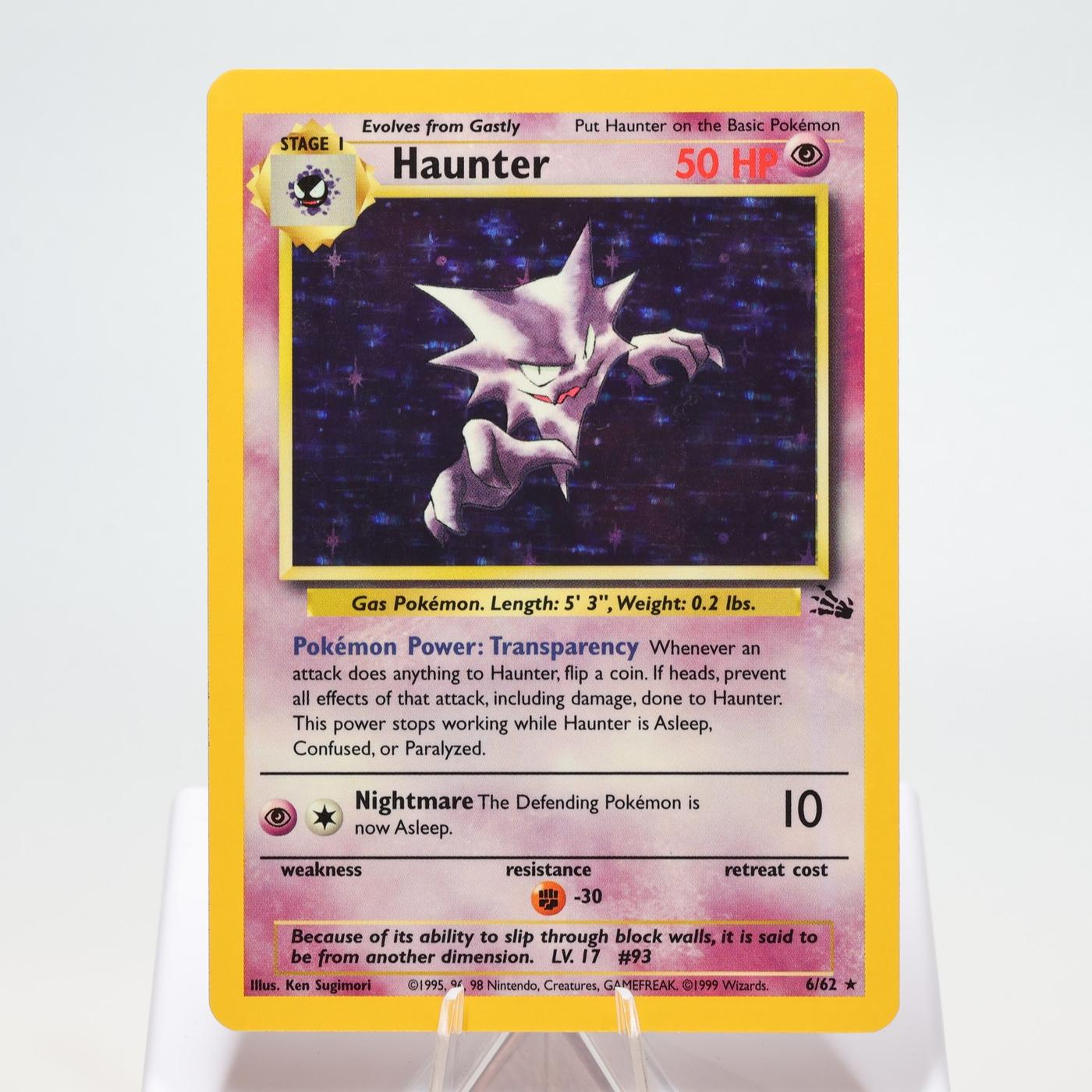 Pokemon TCG Haunter 662 Fossil Holo Rare WOTC NM 168327252484 2