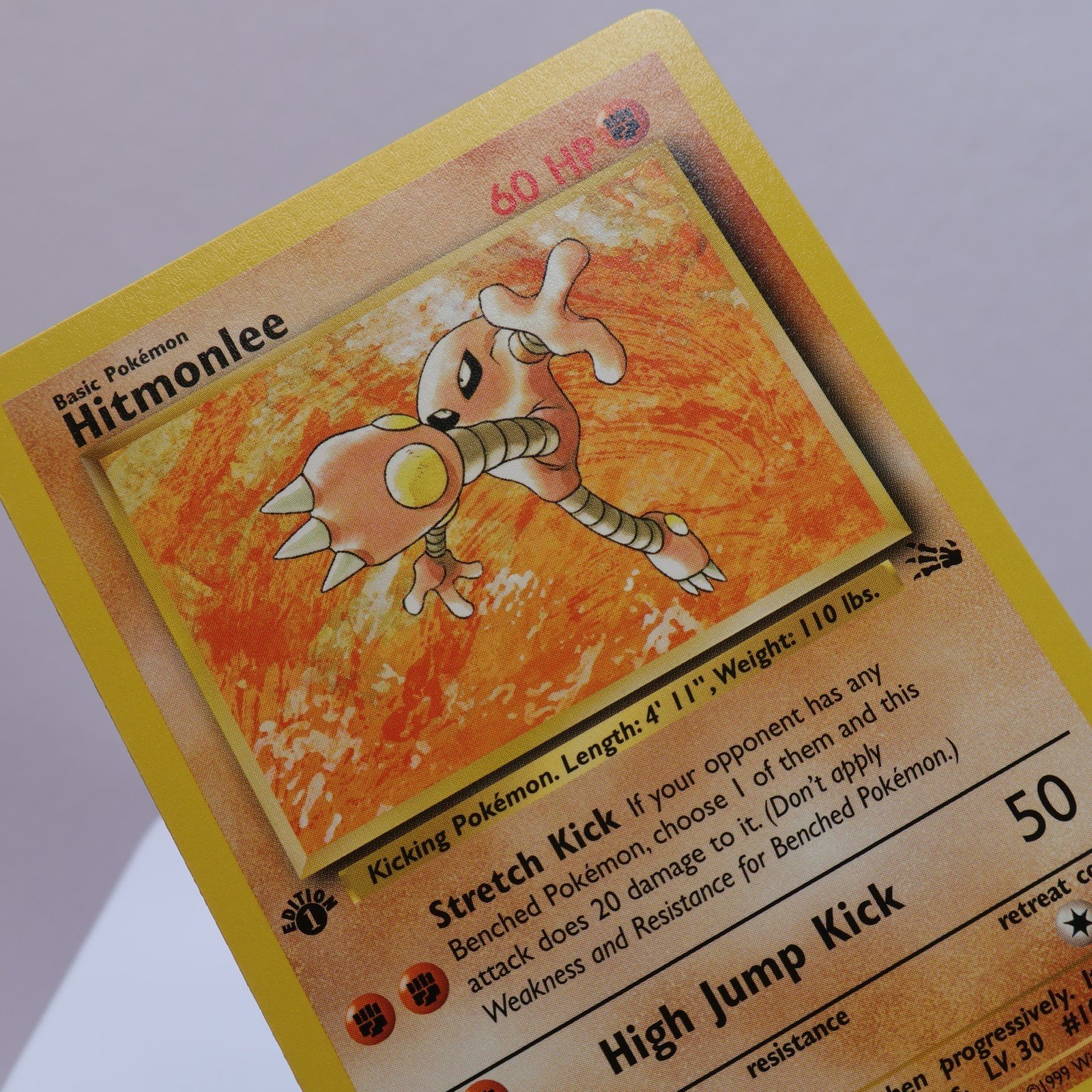 Pokemon TCG Hitmonlee 2262 Fossil Rare 1st Edition WOTC 1999 NM 167830364534