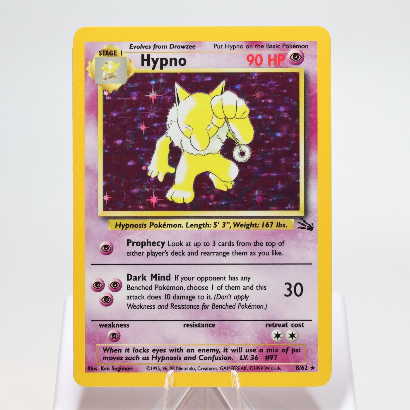Pokemon TCG Hypno 862 Fossil Holo Rare WOTC EXCNM 168327252504 2