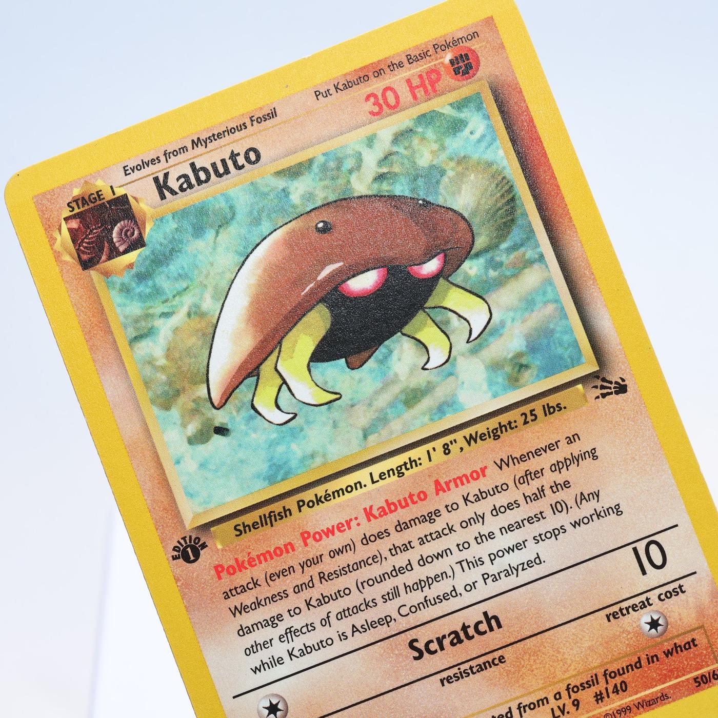 Pokemon TCG Kabuto 5062 Fossil Common 1st Edition WOTC MP 168300703674