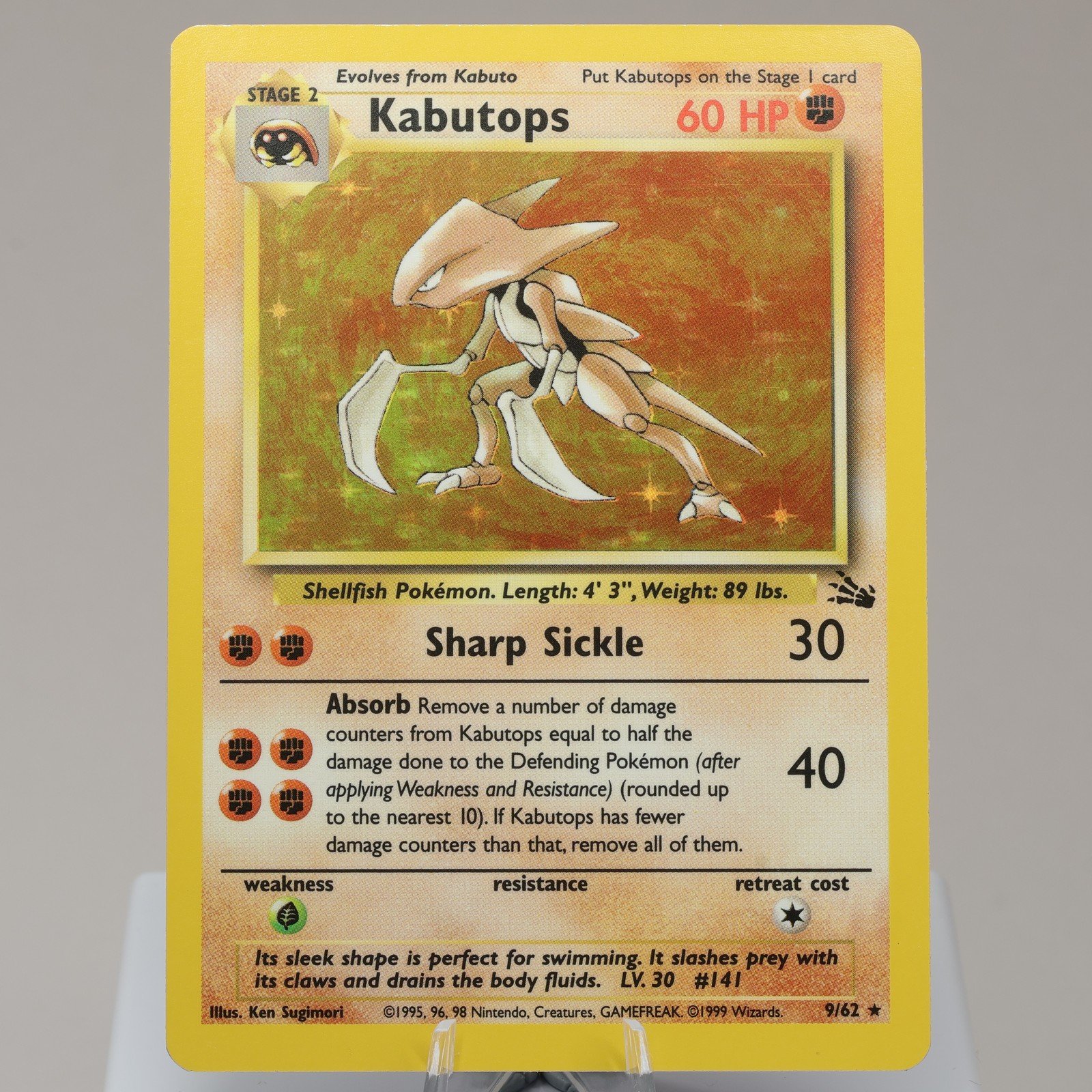 Pokemon TCG Kabutops 962 Fossil Holo Rare WOTC 1999 NM 167950659024 2