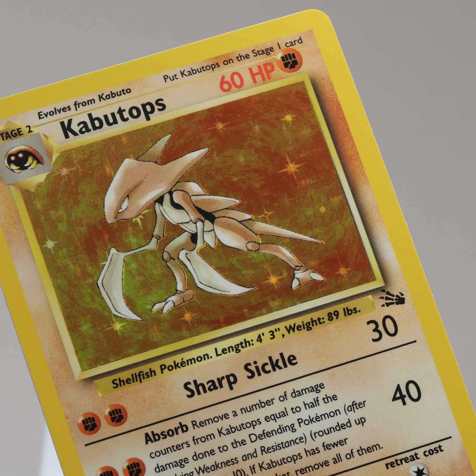 Pokemon TCG Kabutops 962 Fossil Holo Rare WOTC 1999 NM 167950659024