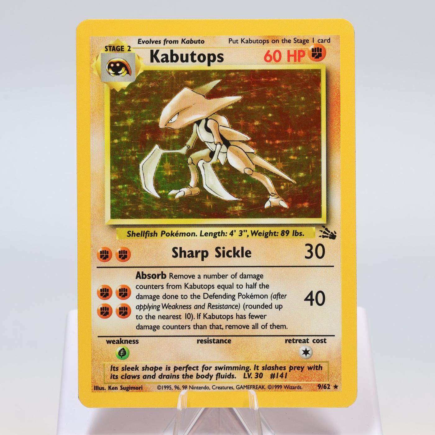 Pokemon TCG Kabutops 962 Fossil Holo Rare WOTC EXC 168411843674 2