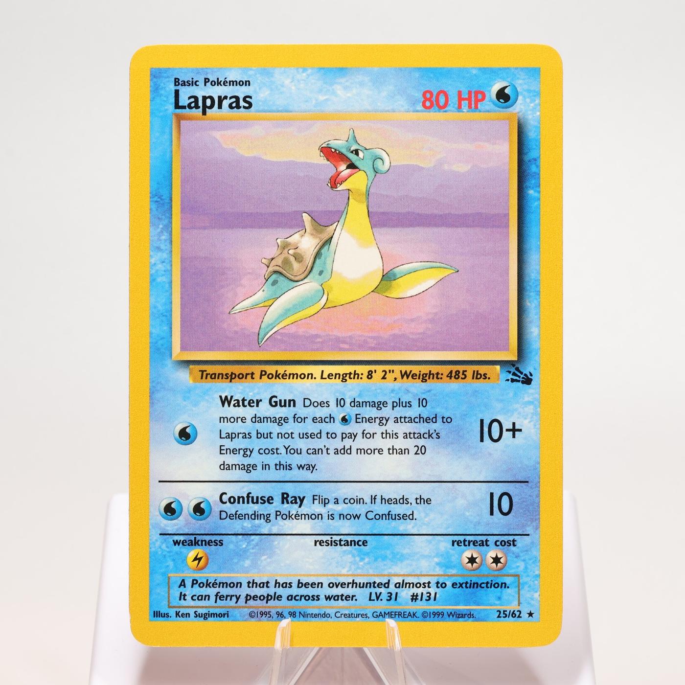 Pokemon TCG Lapras 2562 Fossil Rare WOTC EXCNM 168325203354 2