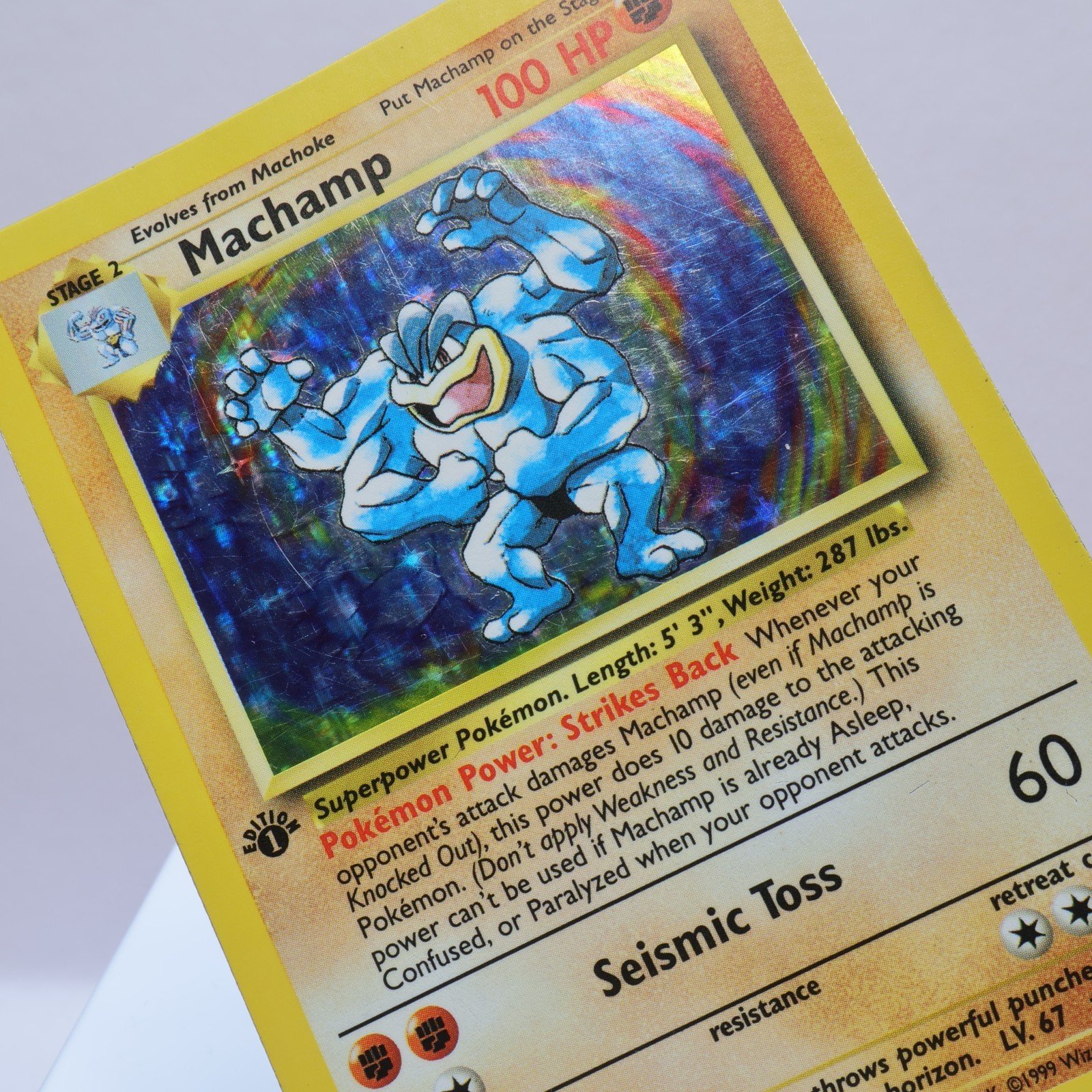 Pokemon TCG – Machamp 8/102 Base Set Holo Rare  WOTC 1999
