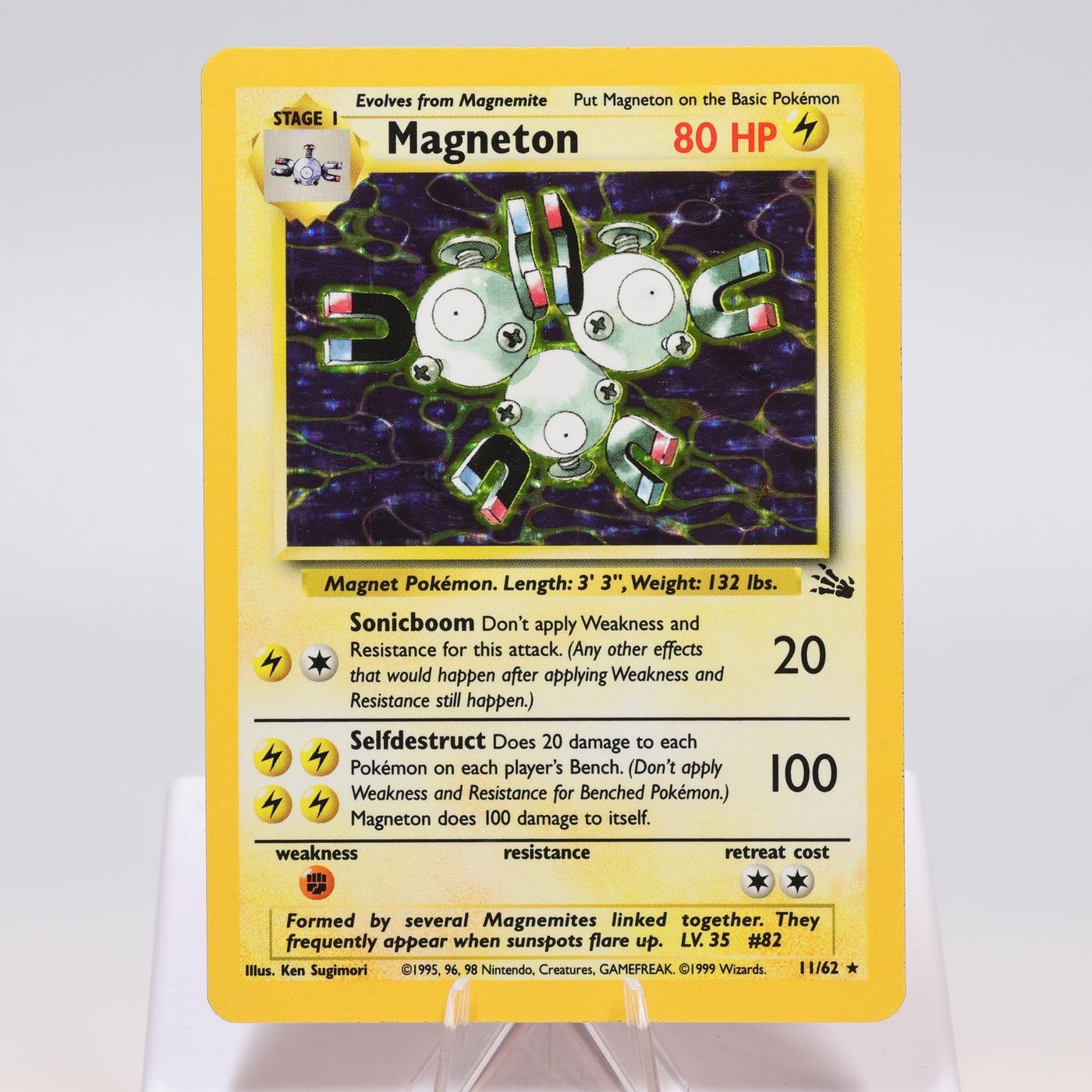 Pokemon TCG Magneton 1162 Fossil Holo Rare WOTC EXCNM 168421188134 2