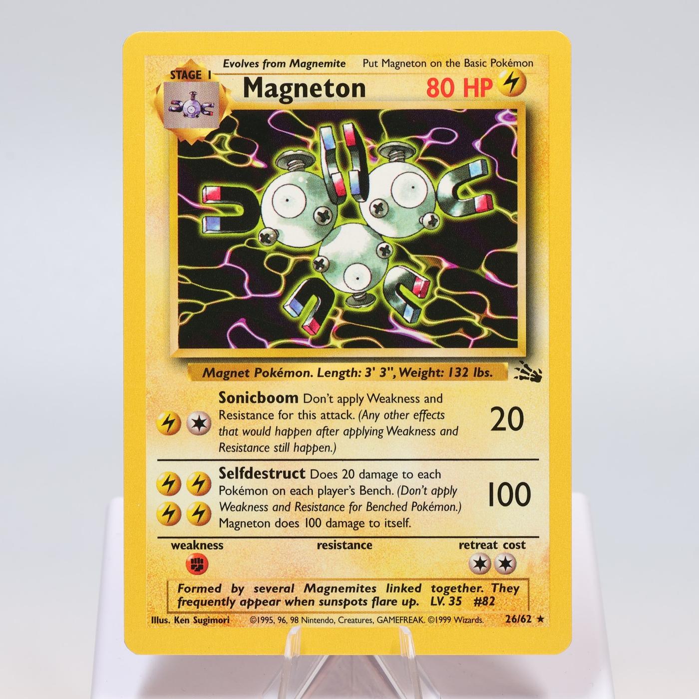 Pokemon TCG Magneton 2662 Fossil Rare WOTC EXCNM 168421188094 2