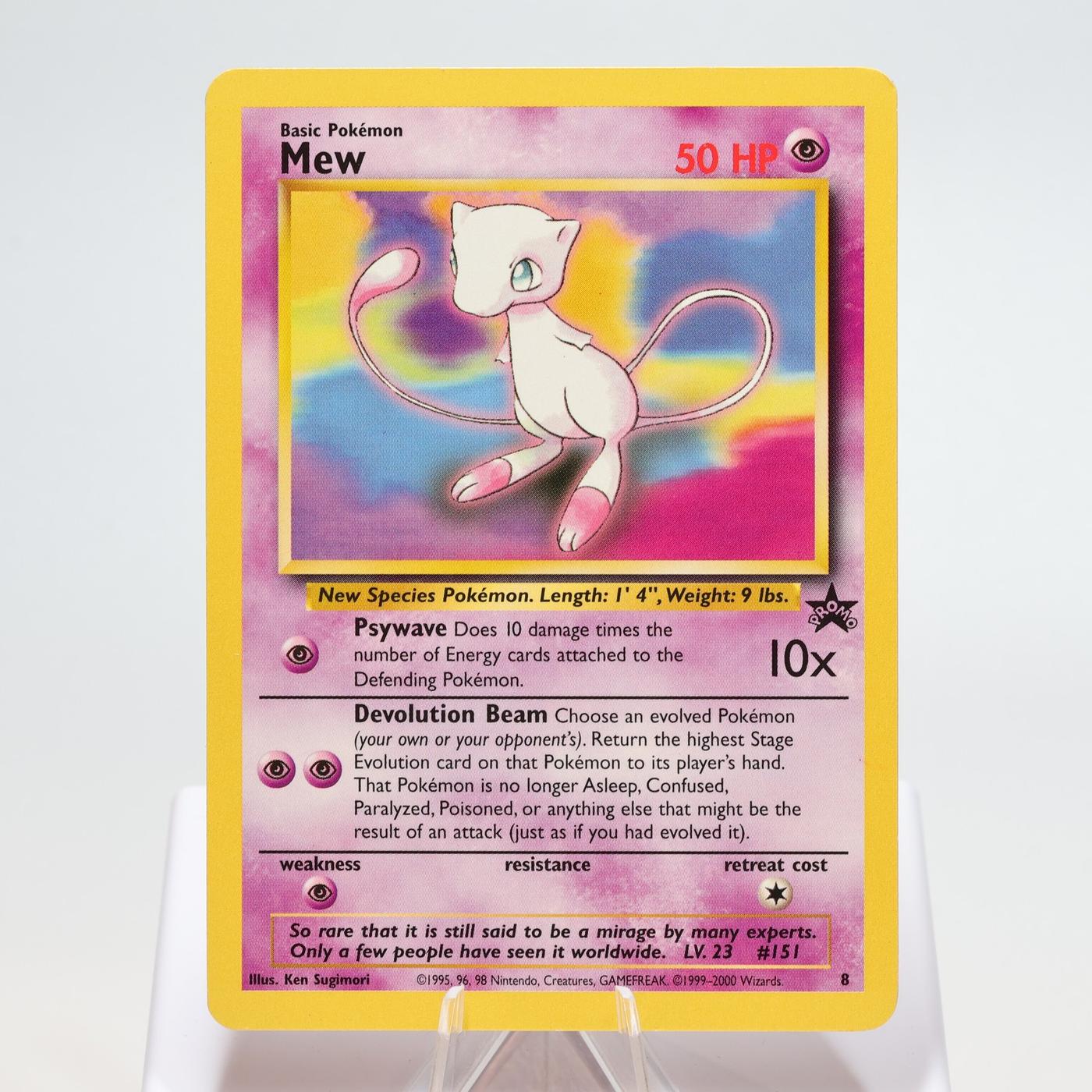 Pokemon TCG Mew 8 Wizards Black Star Promo Pokemon League WOTC EXC 168325203344 2