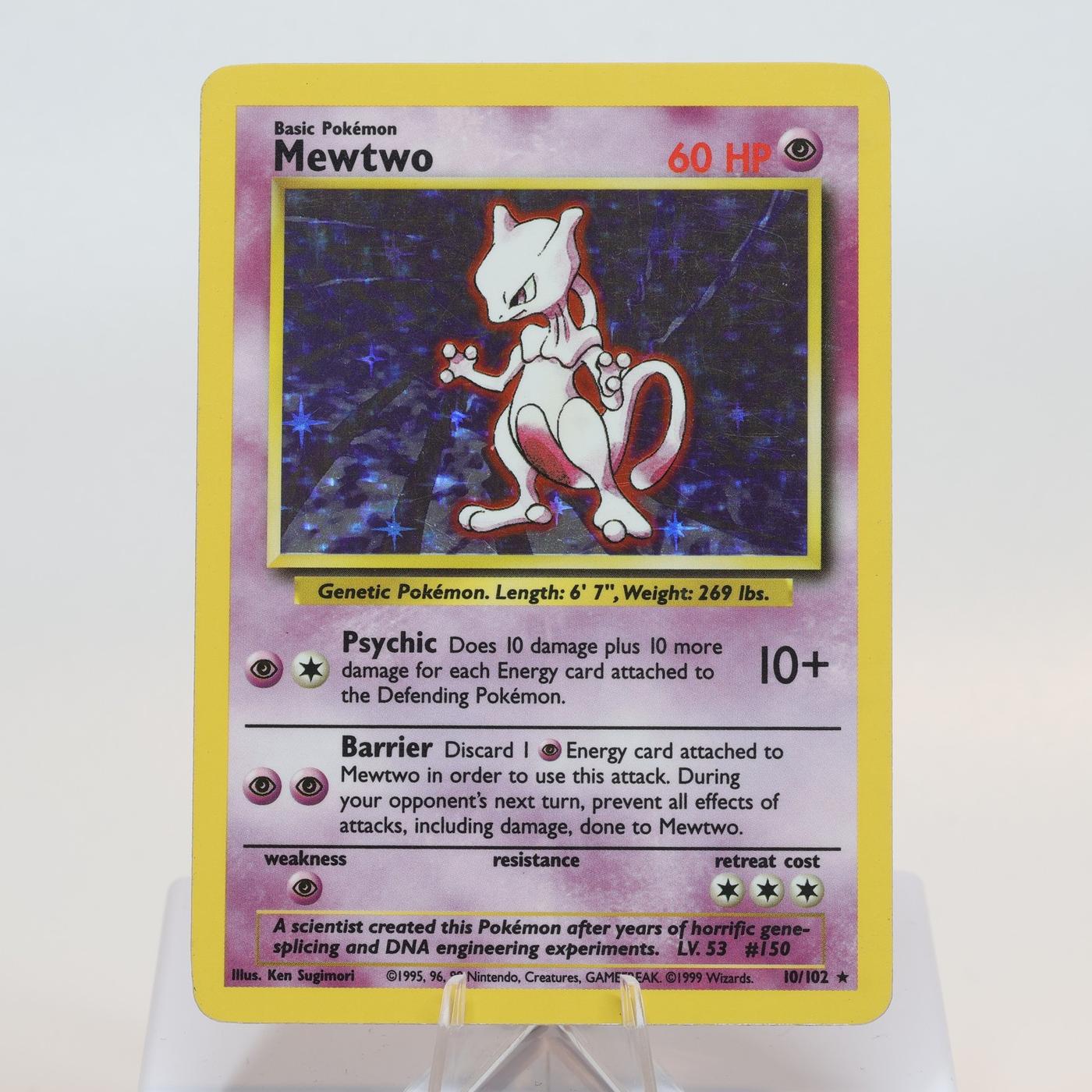 Pokemon TCG Mewtwo 10102 Base Set Holo Rare WOTC EXC 168205418454 2