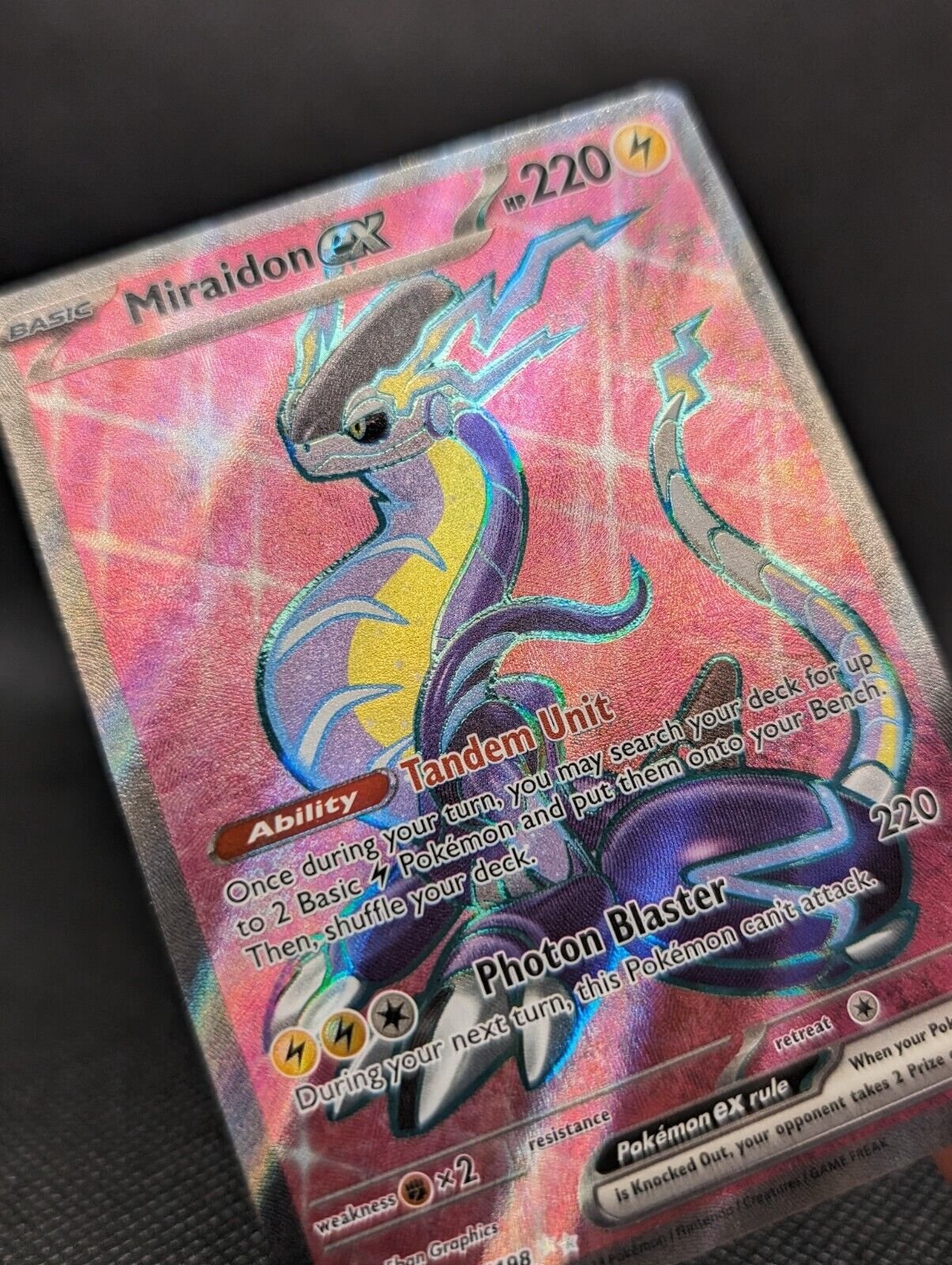 Pokémon TCG – Miraidon ex Scarlet & Violet Base Set 227/198 Holo Ultra Rare – NM