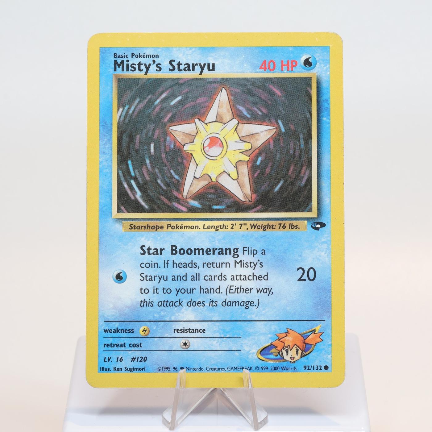 Pokemon TCG Mistys Staryu 92132 Gym Challenge Common WOTC MP 168232466164 2