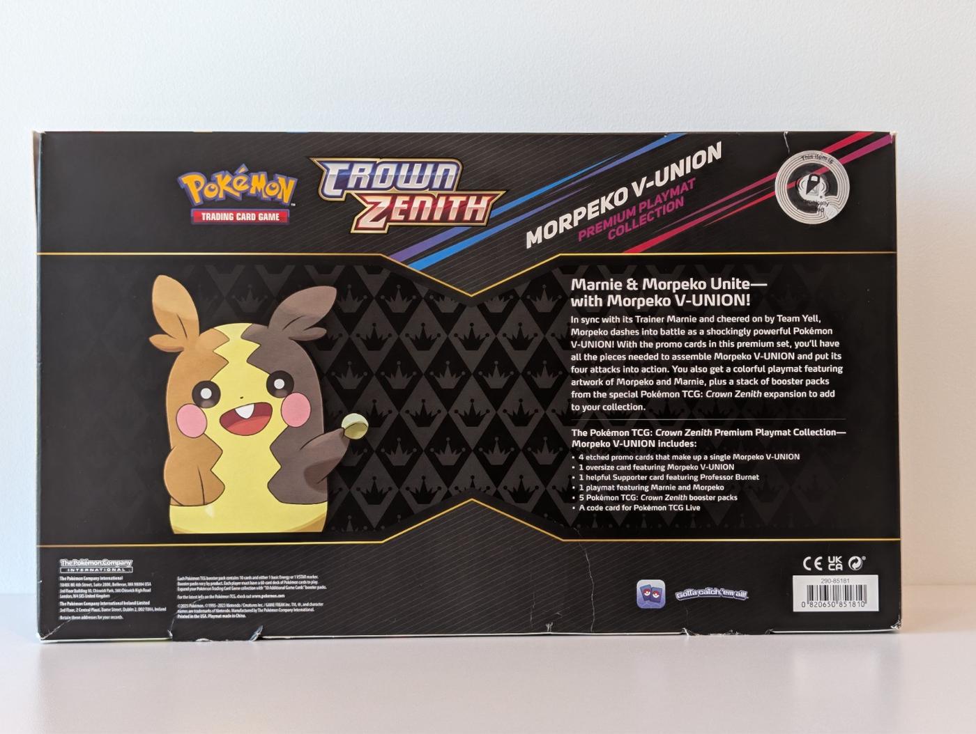 Pokemon TCG Morpeko V Union Premium Playmat Collection Crown Zenith 168333762484 2