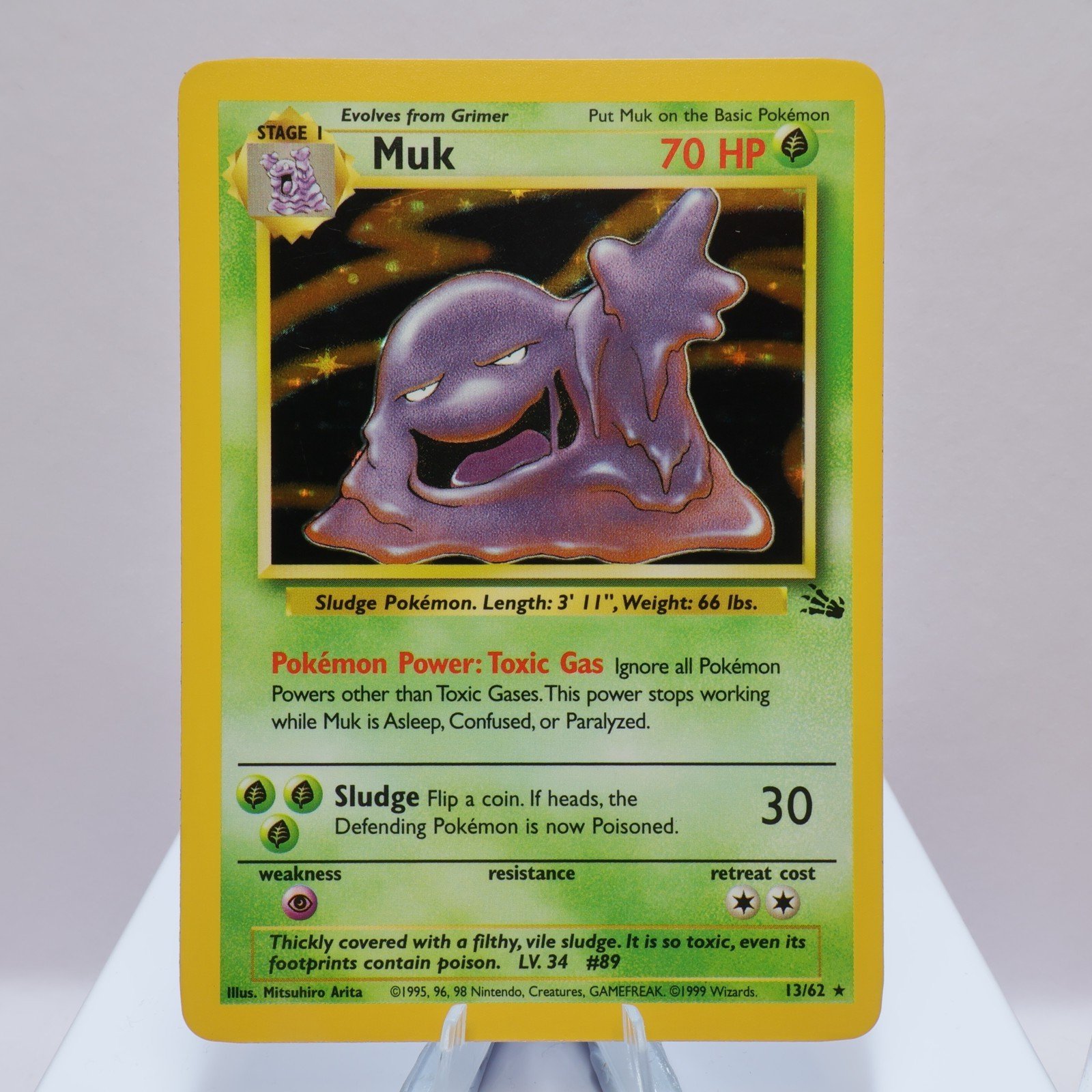 Pokemon TCG Muk 1362 Fossil Holo Rare WOTC 1999 NM 167672728314 2
