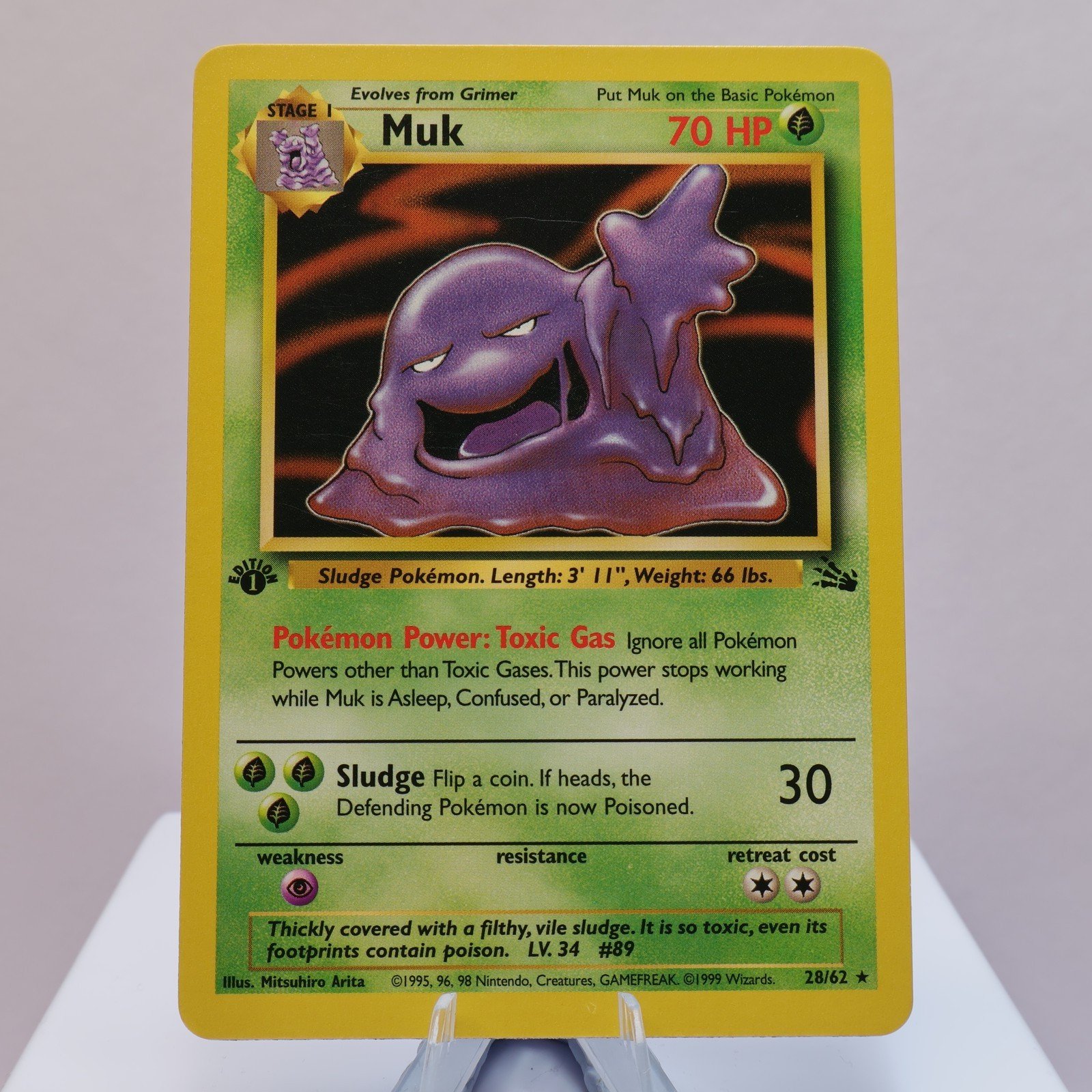 Pokemon TCG Muk 2862 Fossil Rare 1st Edition WOTC 1999 EXCNM 167830364524 2