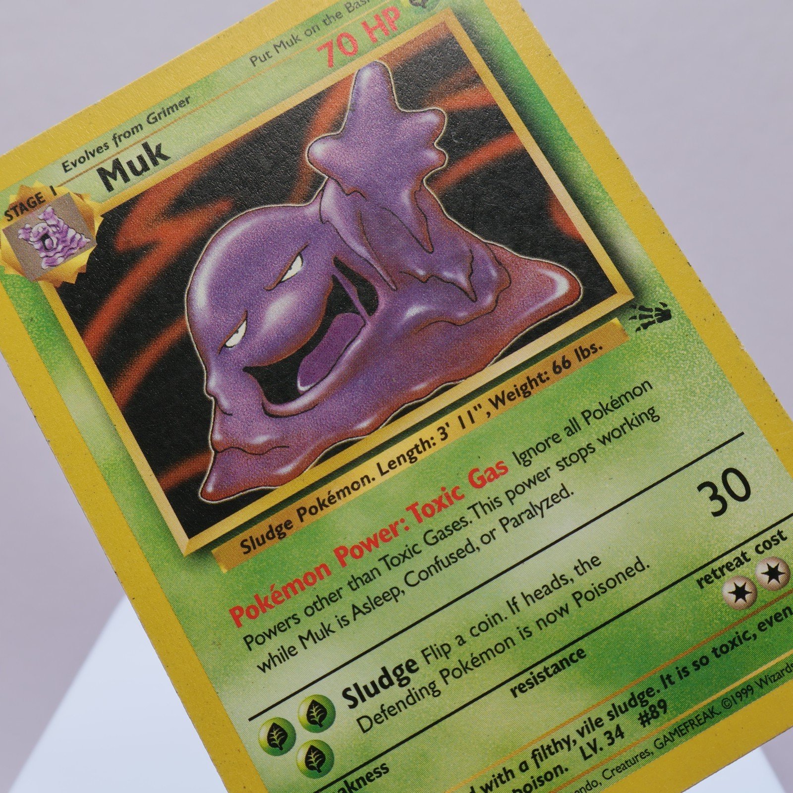 Pokemon TCG – Muk 28/62 Fossil Rare  WOTC 1999 – MP