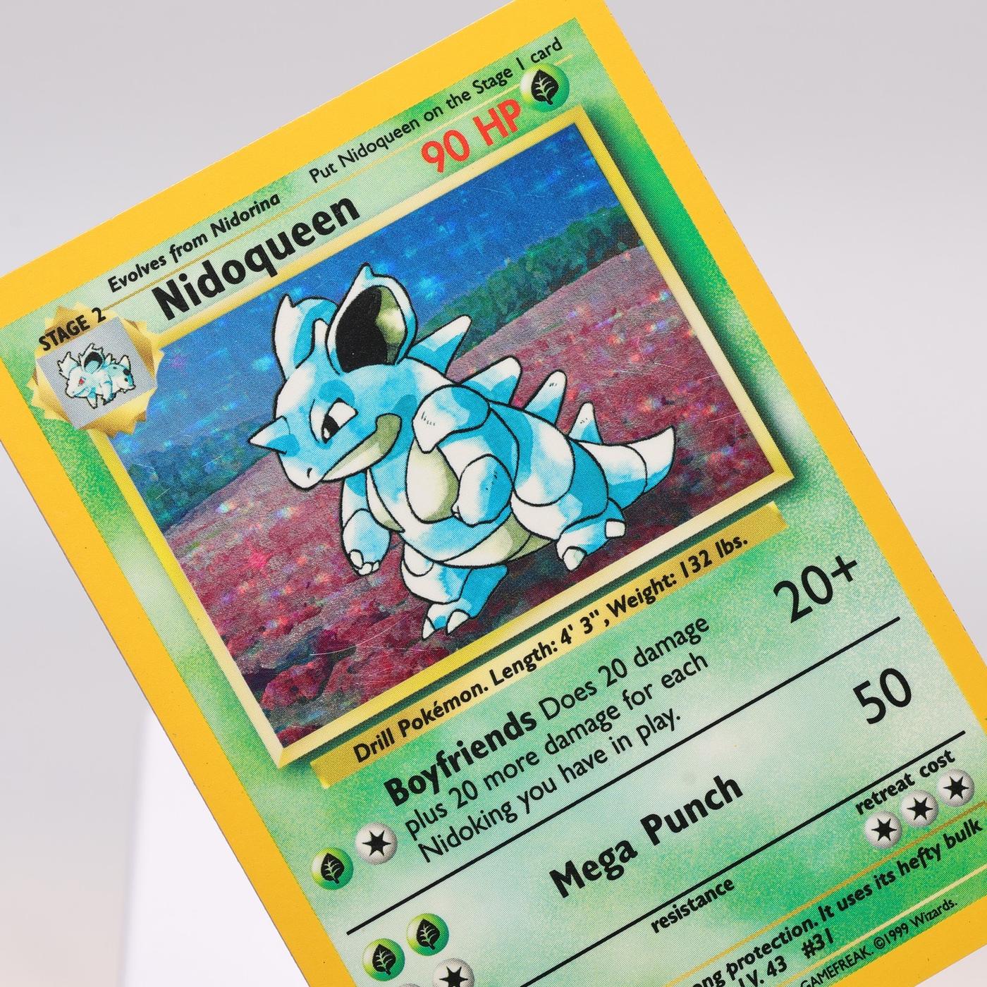 Pokemon TCG Nidoqueen 764 Jungle Holo Rare Misprint No Symbol Error EXC 168421188084